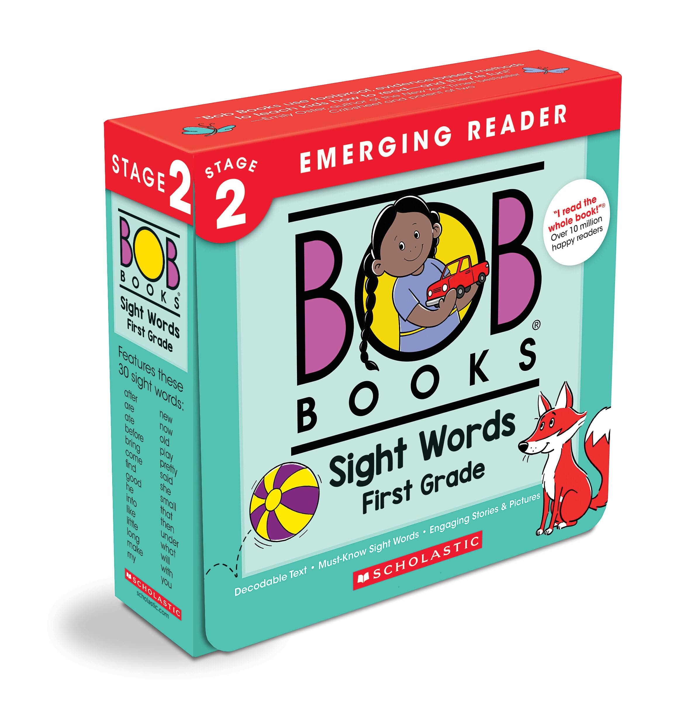 Bob Books - Sight Words First Grade Box Set Phonics, Ages 4 and Up, First Grade, Flashcards (Stage 2: Emerging Reader)