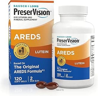 PreserVision AREDS Lutein Eye Vitamin and Mineral Supplement, Beta-Carotene - Softgels,120 ct