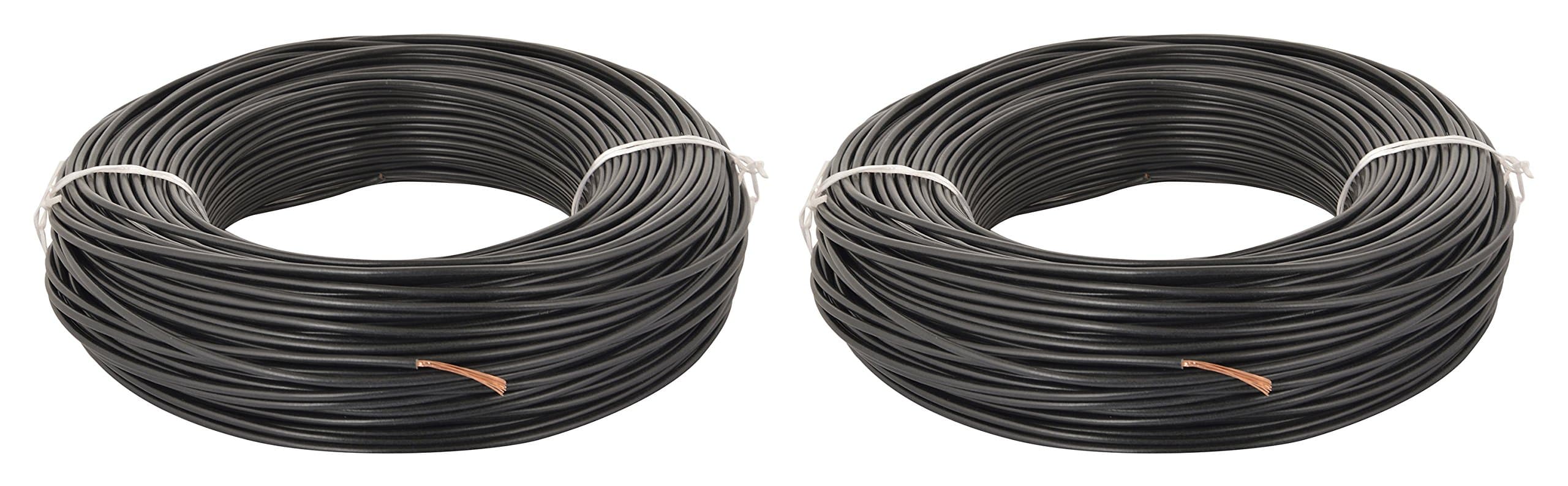 ALOKA FlEX Copper with PVC Electrical Cable Wire (Black, 1.5 Square mm- Black (2), Pack of 2)