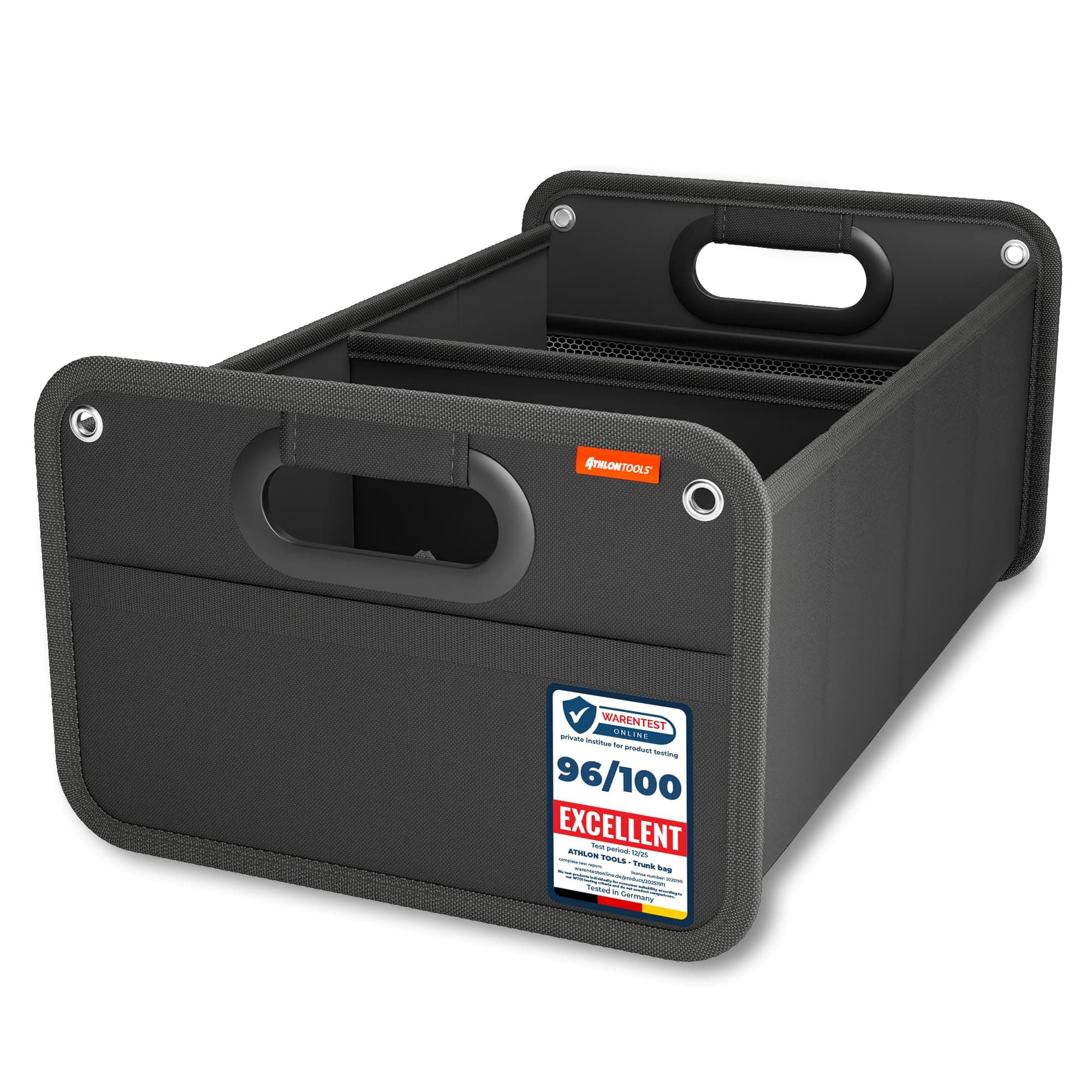 ATHLON TOOLS Foldable Car Boot Organiser, Car Folding Box, Car Bag, Reinforced and Stable with Non-Slip