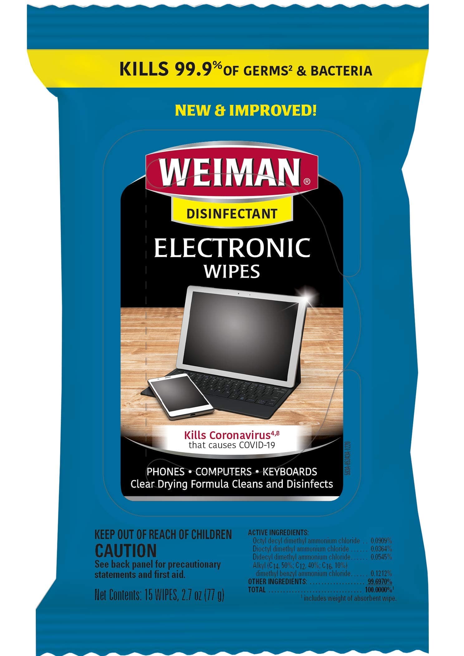 Disinfecting Electronic Wipes - Safely Clean Your Screen, Laptop, Computer, TV, Equipment-Electronic Cleaner Wipes