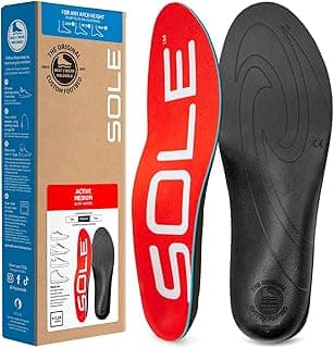 SOLE Active Medium Insoles - Custom Moldable Orthotic Support for Any Arch Type, Plantar Fasciitis Relief - Multiple Sizes