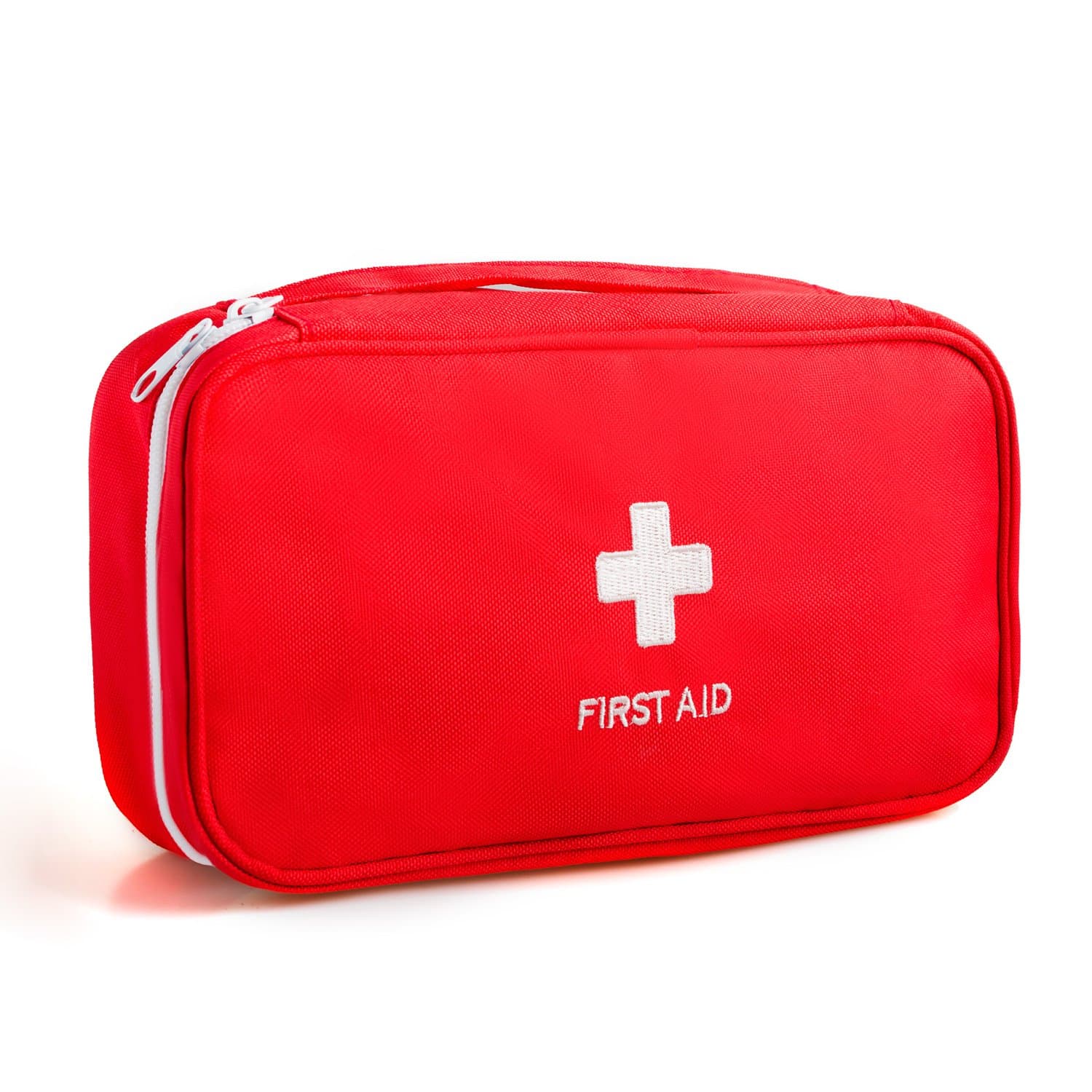 First Aid Kit Pouch Tote Small First Responder Storage Bag (No Content) Compact Emergency Survival Bag Medicine Bag with Home Office Sport Backpacking Hiking Cycling Gym Car Outdoor