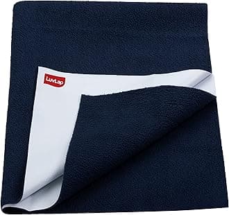 LuvLap Instadry Extra Absorbent Bed Protector / Dry Sheet 0m + Large Size 100 x 140 cm Navy Blue