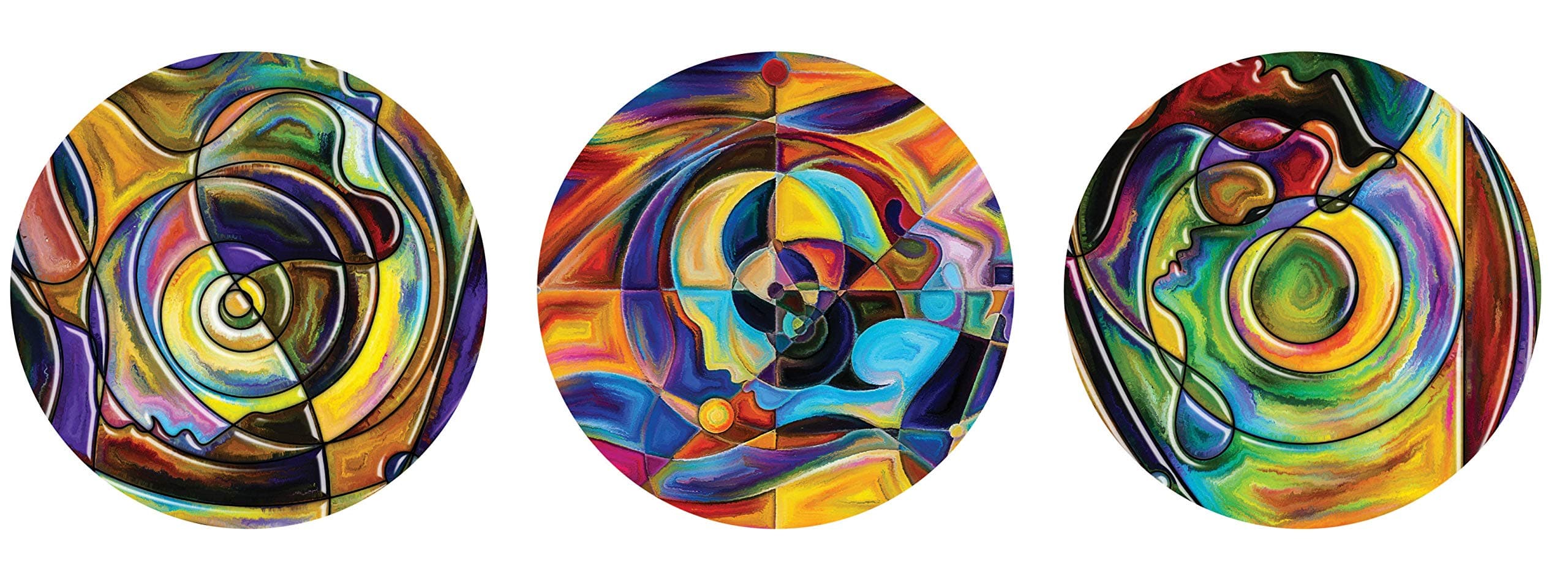 Block Decor Bone China Wall Hanging Plate (7 inch, Multicolour)