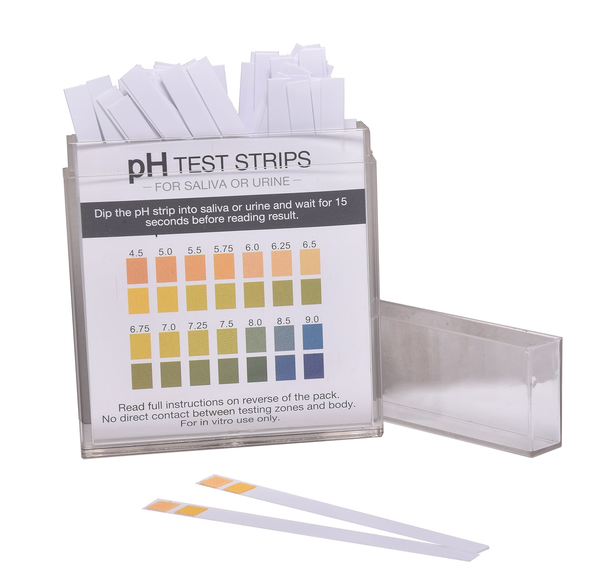 Water 1200667 pH Indicator Test Strips pH 4.5-9.0 CE Certified for Saliva and Urine (Pack of 100)
