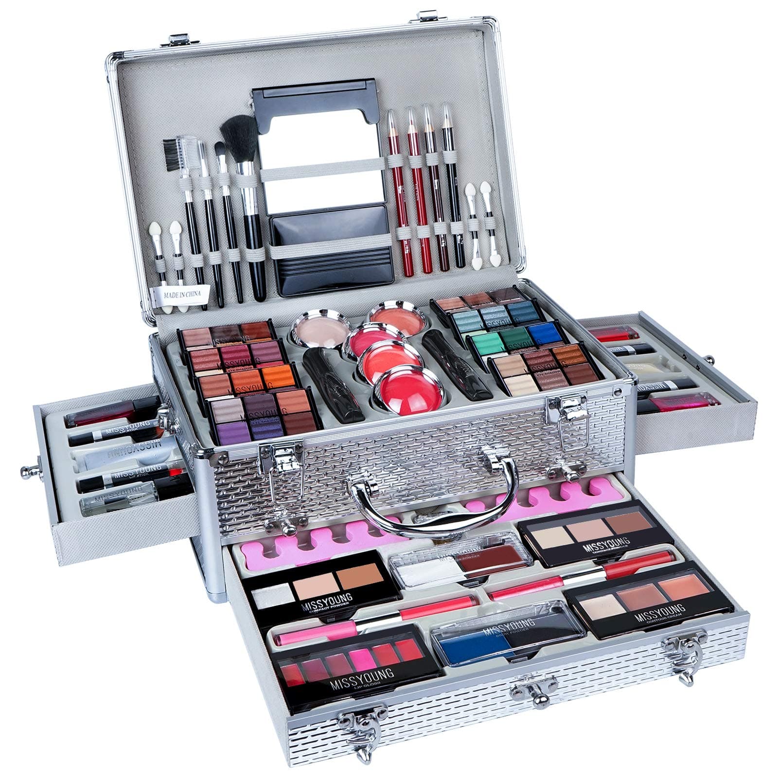 All In One Makeup Kit Multi-Purpose Combination Makeup Surprise Gift Set Beauty Full Makeup Essential Starter Kit, Compact and Lightweight Design for Girls Women and Make Up Beginners