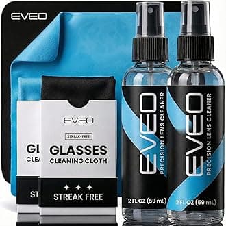 Eyeglass Cleaner Spray - Glasses Cleaner No Streaks Technology & Microfiber Cleaning Cloth - Glasses Cleaning Kit, Eye Glass Cleaners Spray Lens Cleaner - Screen & Eye Glasses Kit - 2 Pack