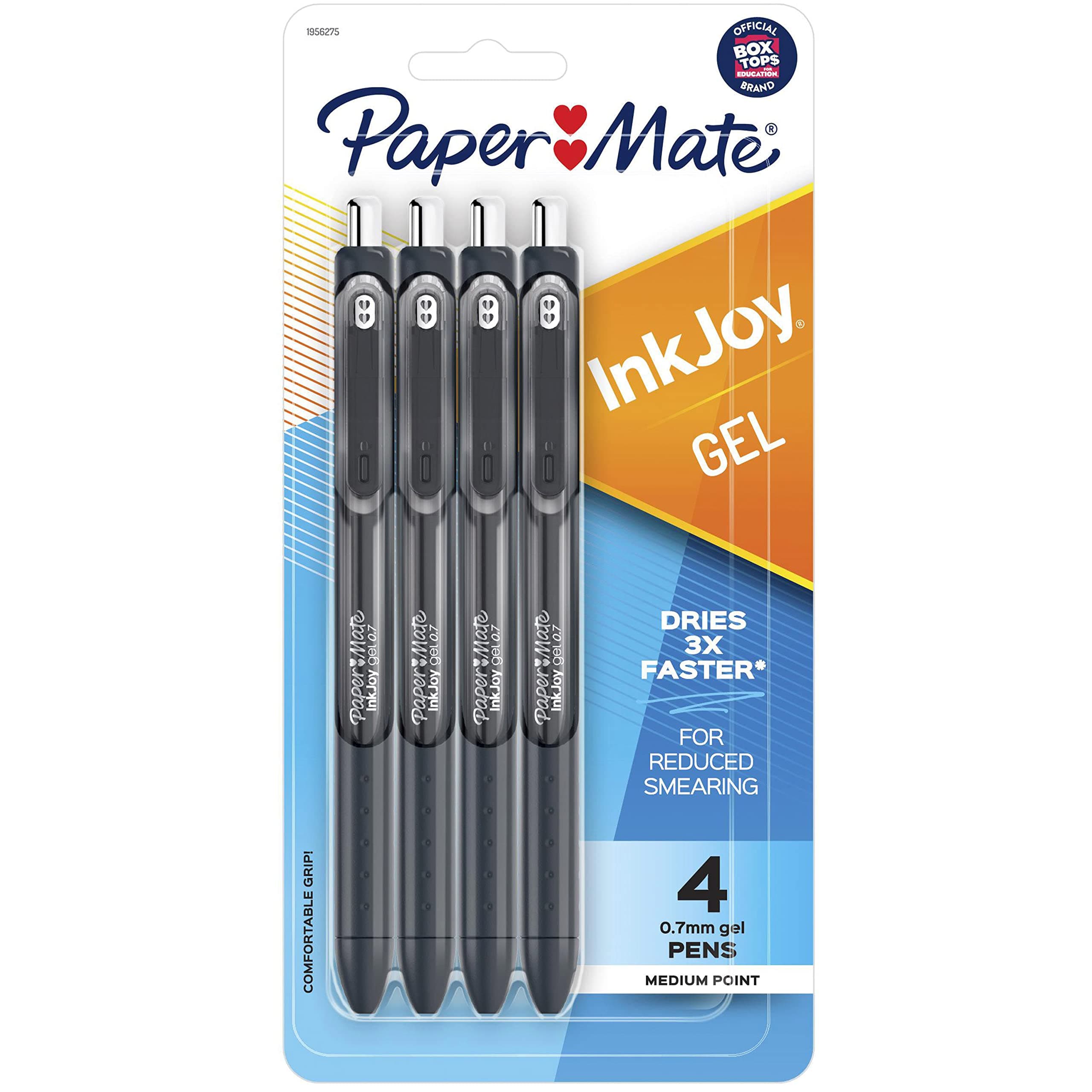 Paper MateInkJoy Gel Pens, Medium Point, Black, 4 Count