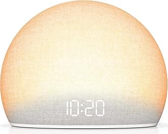 HOUSBAY Sunrise Alarm Clock with White Noise Sound Machine – Wake-Up Light for Bedroom, 5 Gentle Alarm Sounds, 20 Soothing Sleep Sounds, Dimmable Display, Phone-Free Bedside Clock