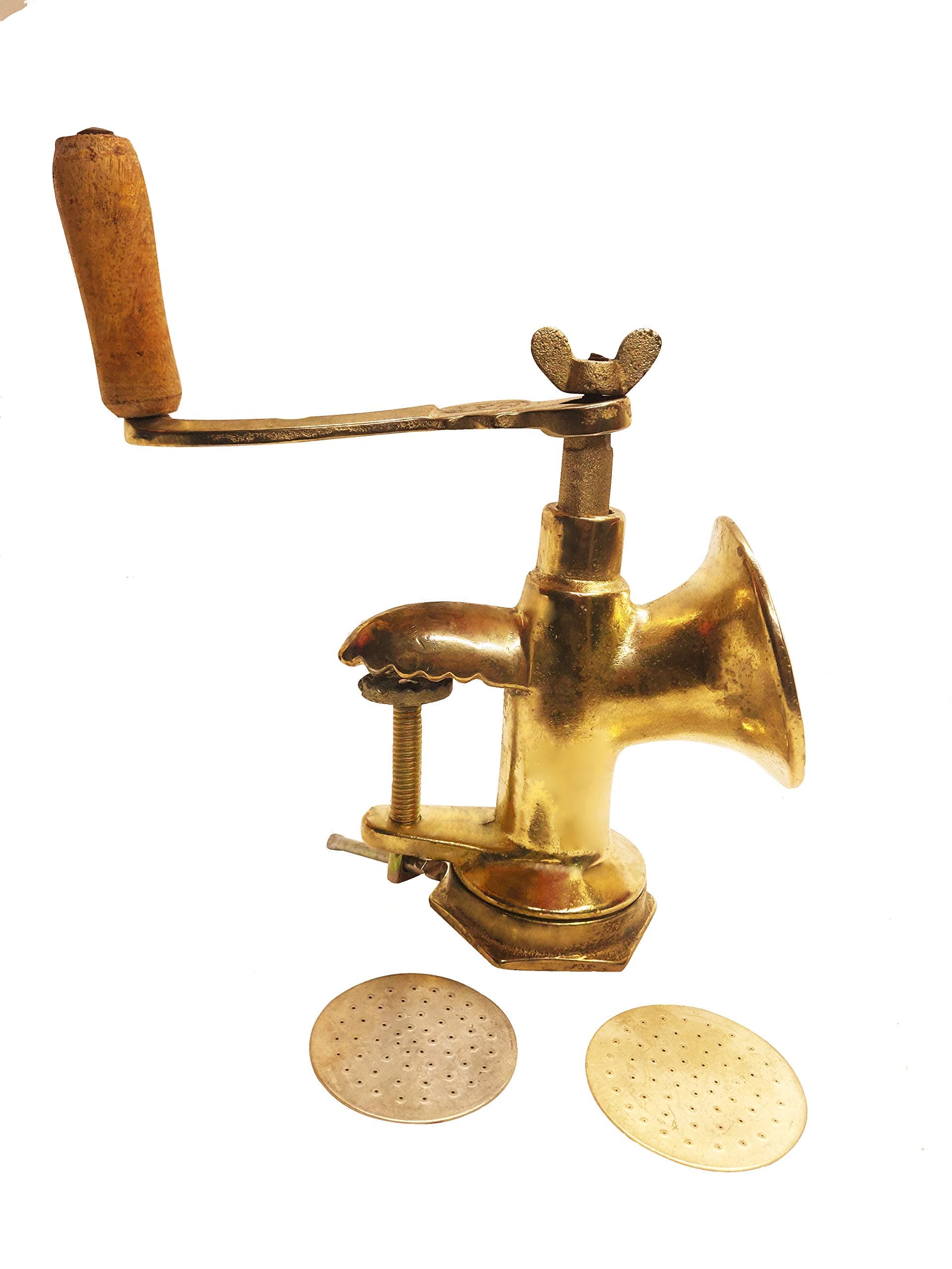 KIING Sev Sancha Machine with 2 Different Jali for Making Different Types of Sevaiya, Gathiya Murukku, Chakli, Bhujia Best for Home & Shop (Gold)