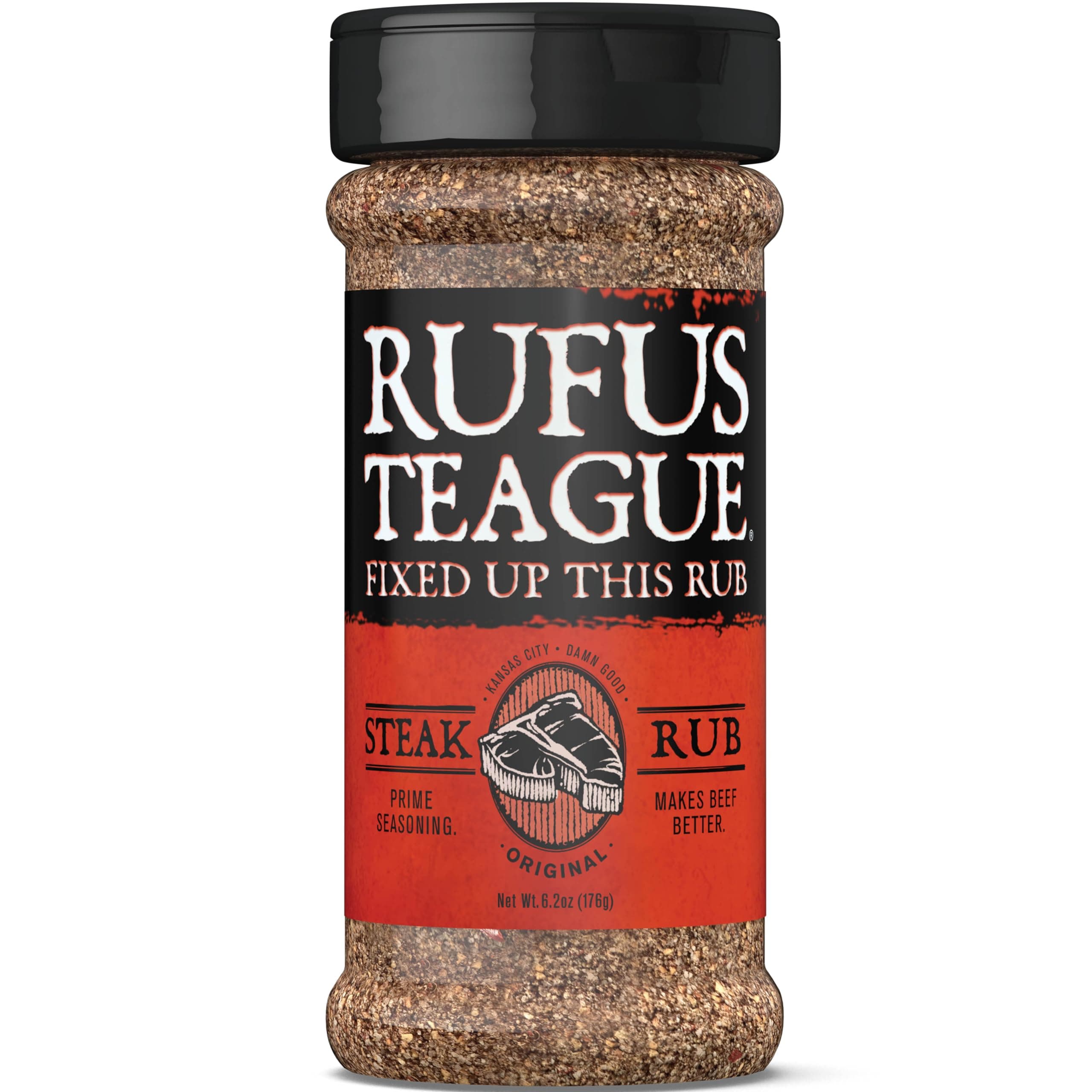 Rufus Teague - Steak Rub - Premium BBQ Rub - 6.2oz Bottle