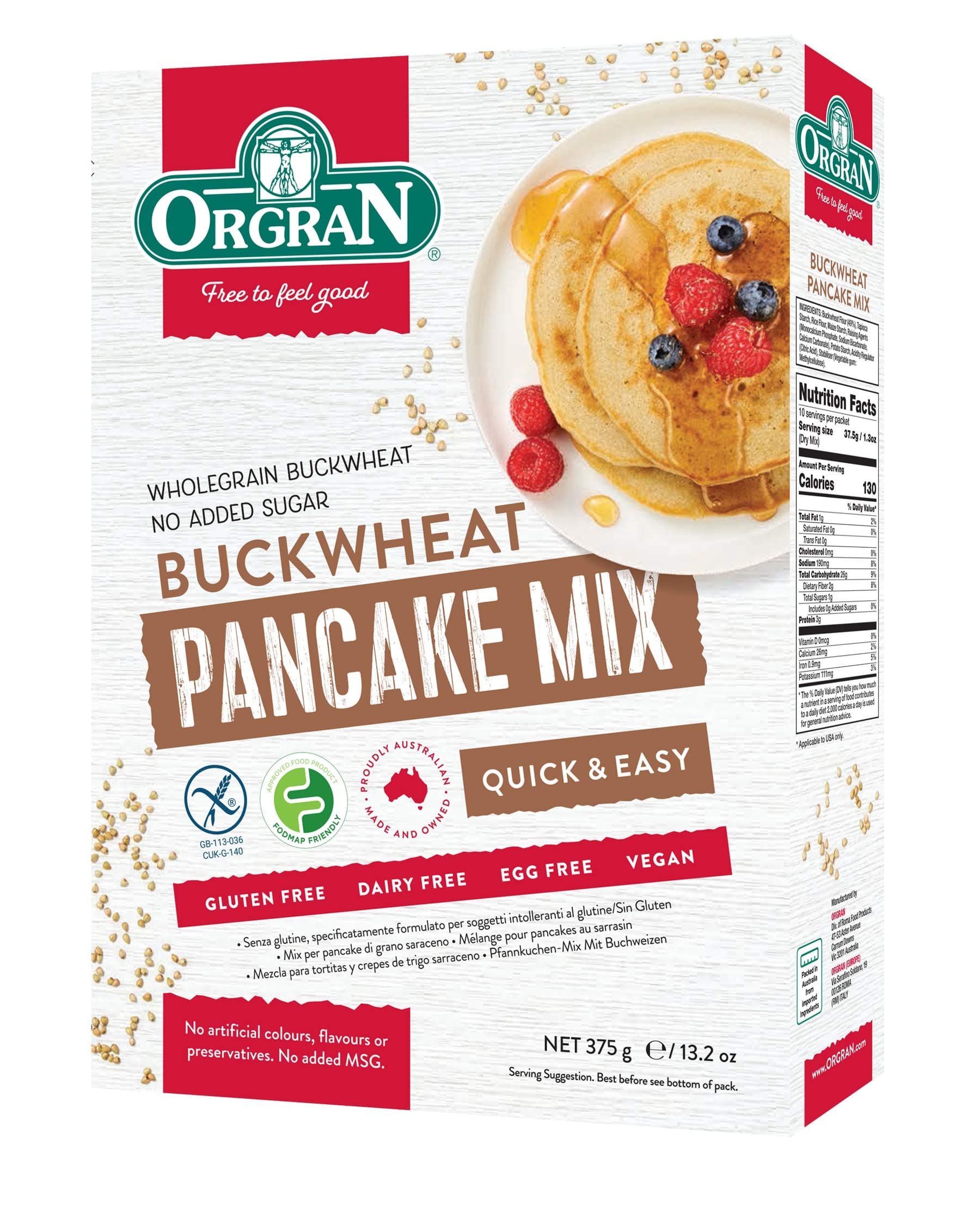 Orgran Buckwheat Pancake Mix - 375g