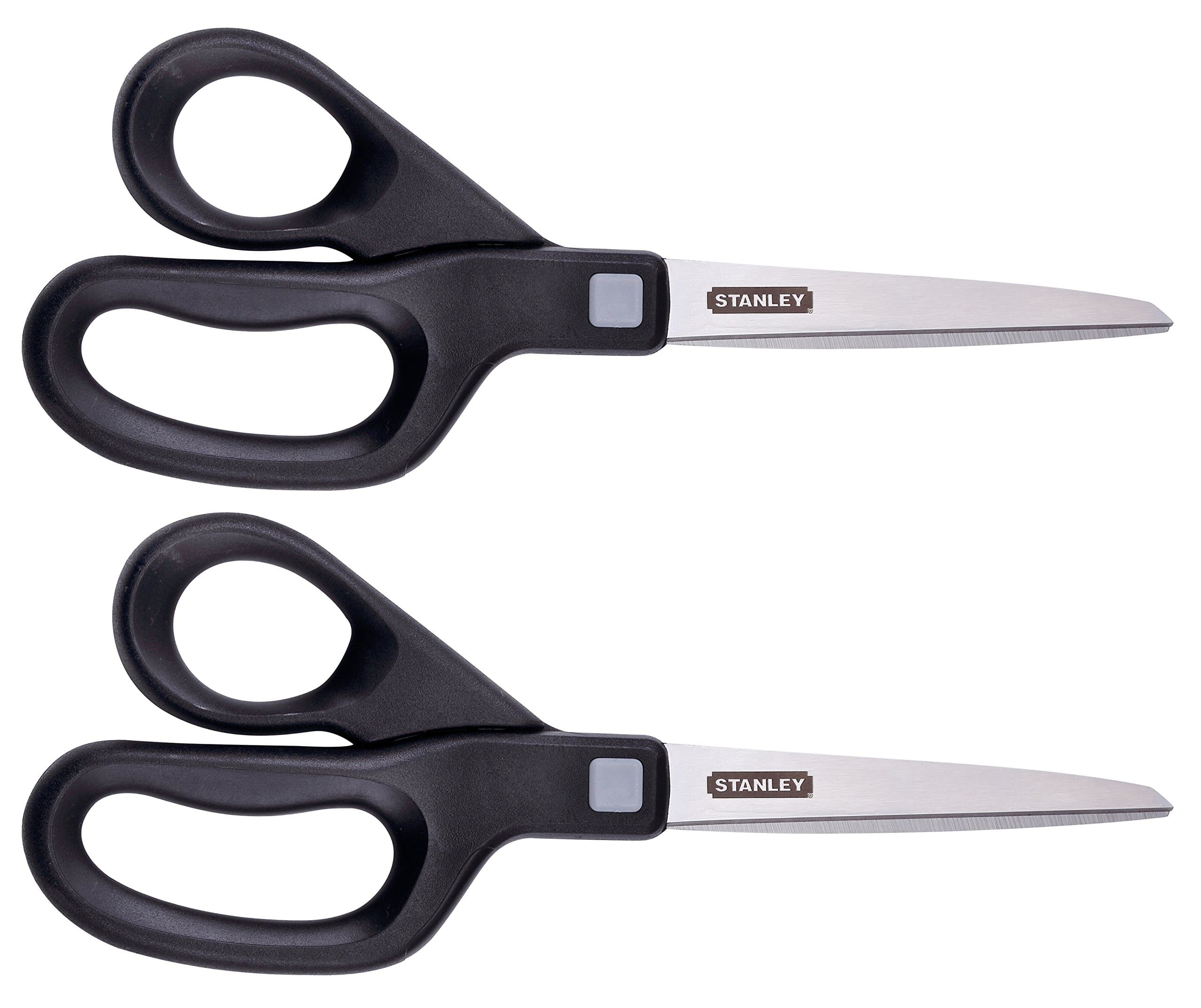 8 Inch All-Purpose Scissor, 2 Pack, Black (SCI8ST-2PK)