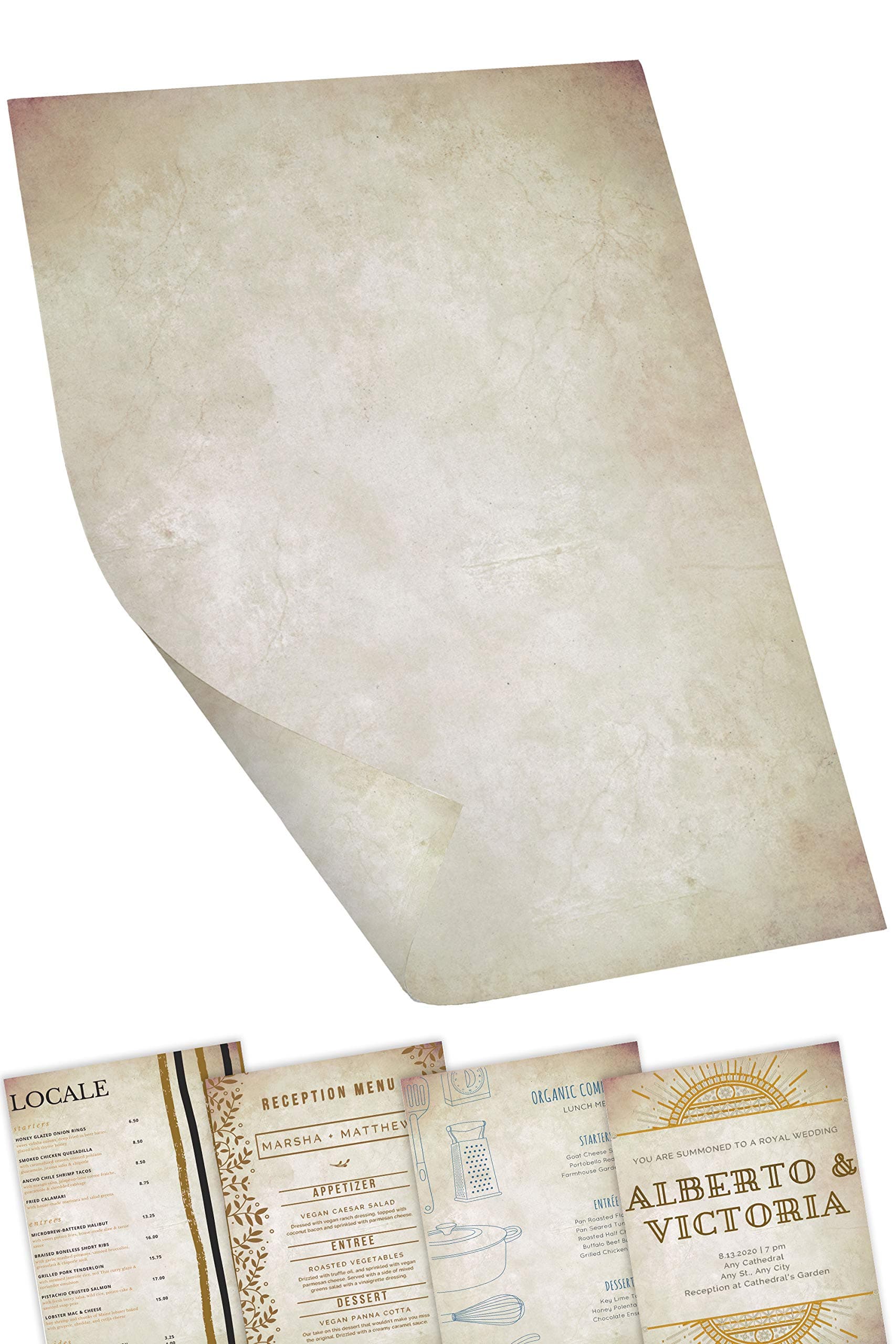 Hadrian Premium Antique Paper - 60 Sheets - Double Sided A4 - Quality 100 GSM Vintage Paper - Astra Print