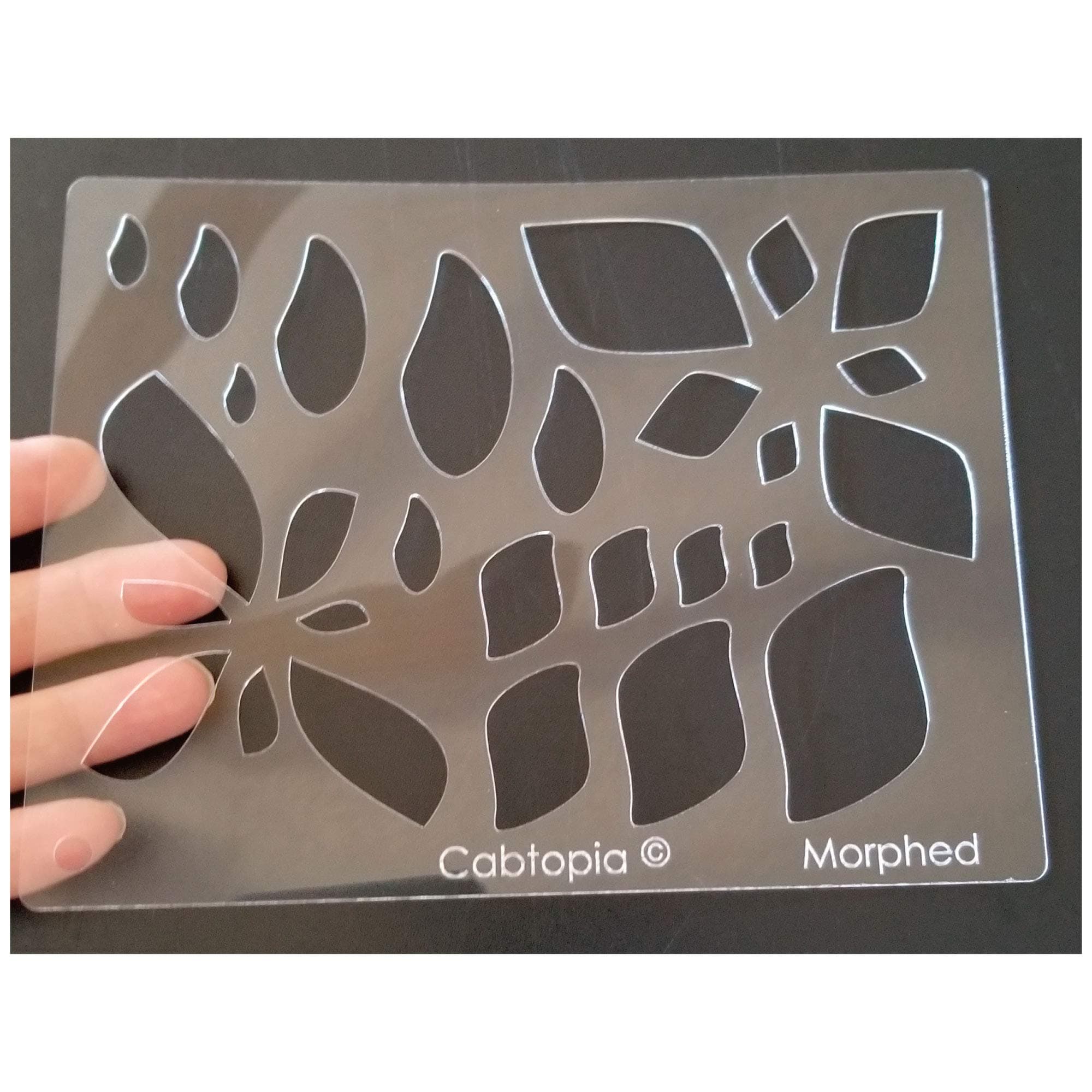 Cabtopia - Lapidary Jewelry Design Template Stencil"Morphed"