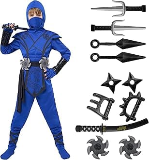 Spooktacular Creations Ninja Dragon Costume Outfit Set for Kids Halloween Dress Up Party, Carnival Costume