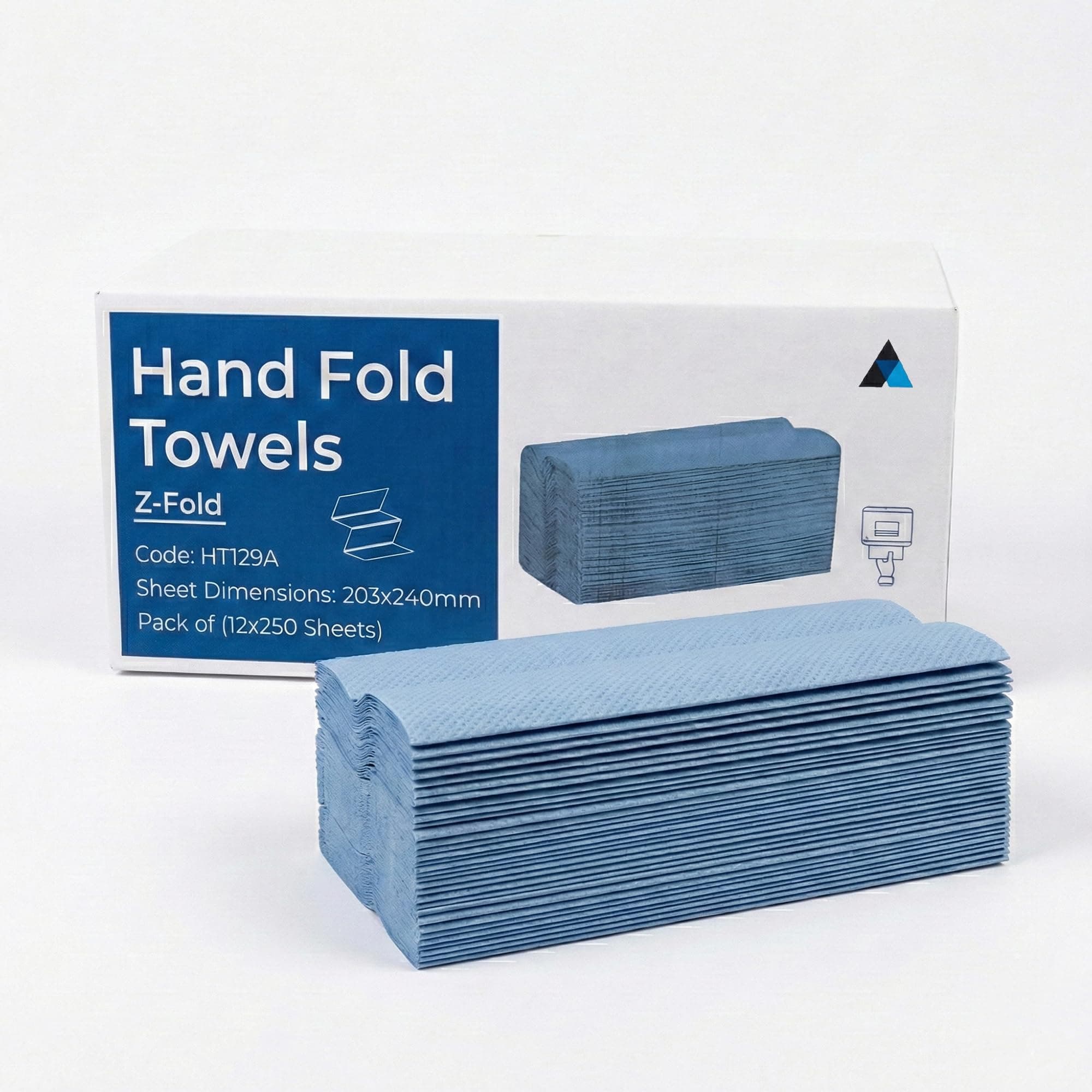 Z Fold Blue Paper Towels 3000 Blue Sheets Extra Strong and Super Absorbent 1 Ply Paper Hand Towels