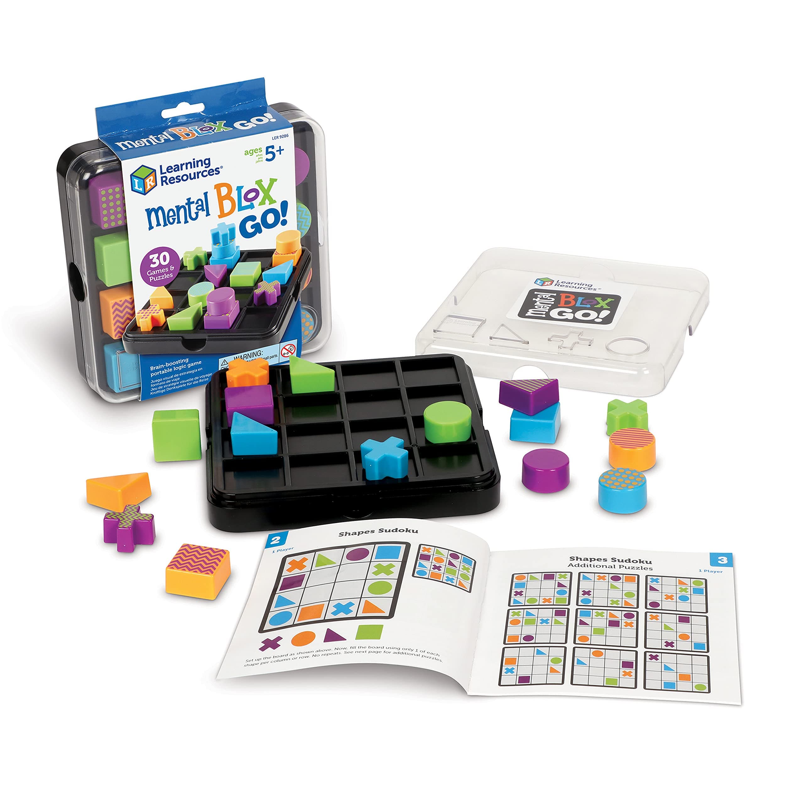 Learning Resources Mental Blox Go! - Ages 5+, Educational Travel Games for Kids, 3-D Brain Teaser and Puzzles, STEM, Critical Thinking for Kids