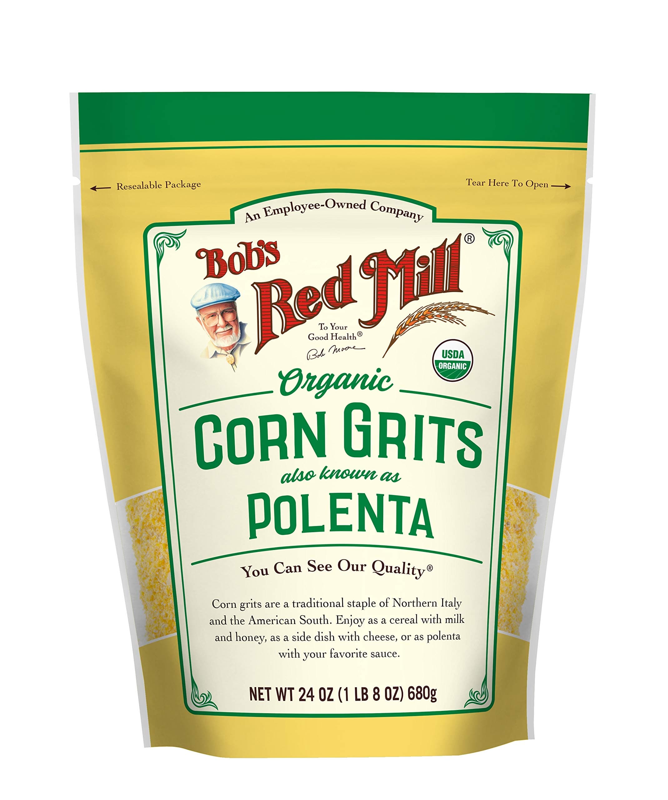 Bobs Red Mill Organic Corn Grits Polenta, 24 Oz