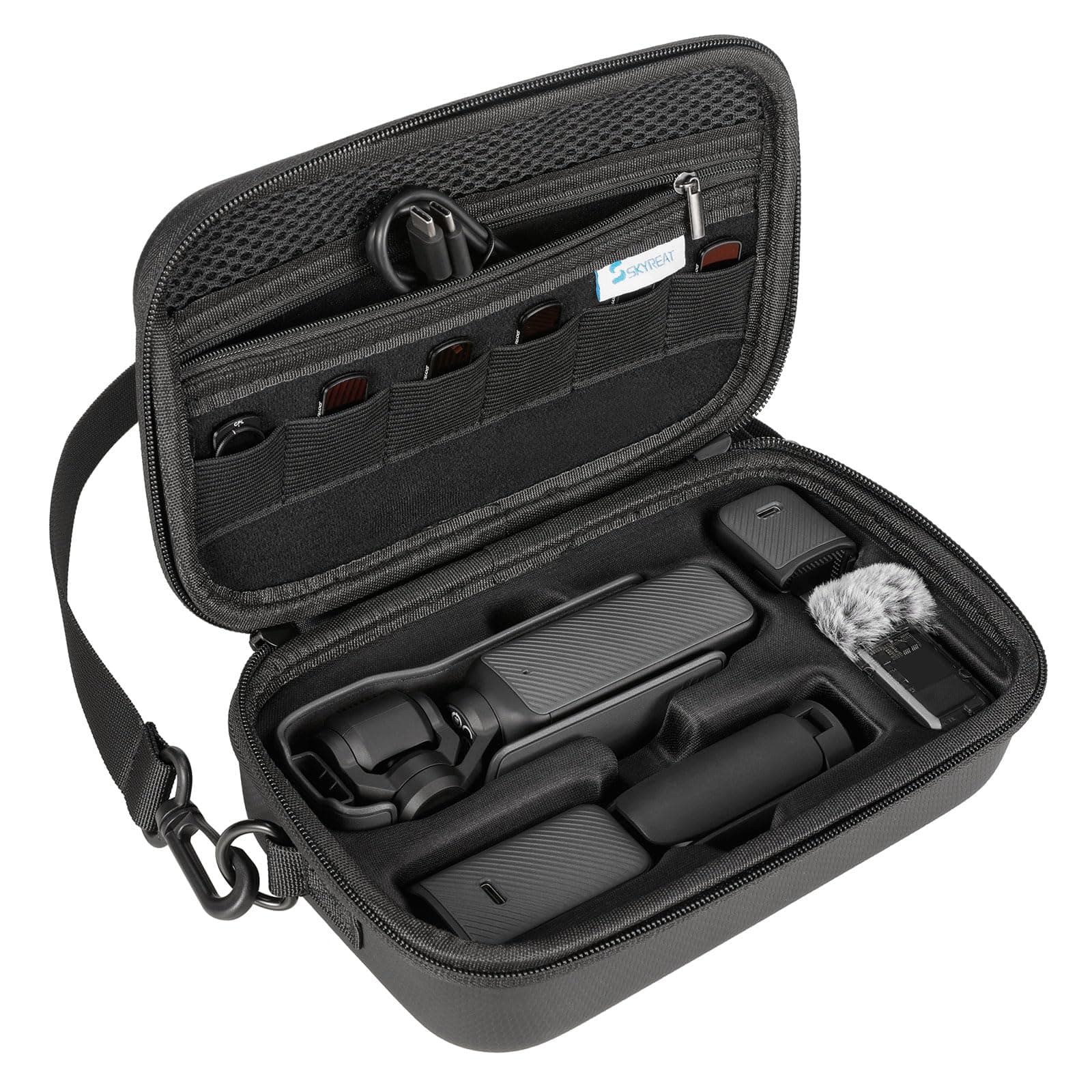 Osmo Pocket 3 Case, PU Portable Storage Carrying Case, Compact Travel Protective Bag for DJI Osmo Pocket 3 Creator Combo Accessories