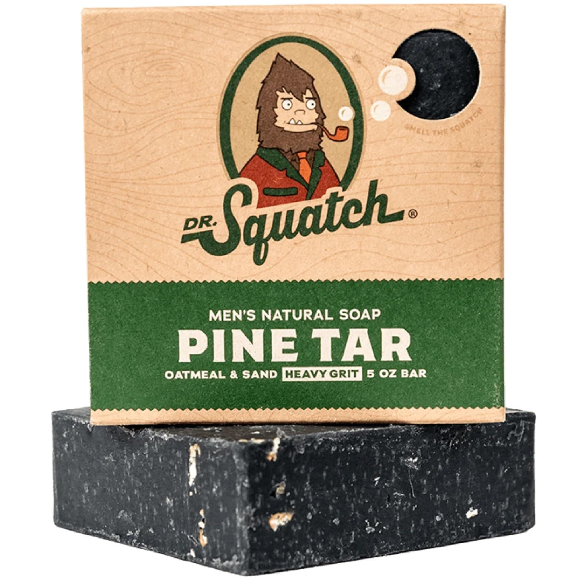 All Natural Bar Soap For Men With Heavy Grit, Pine Tar 5 Ounce (Pack Of 1) Pine