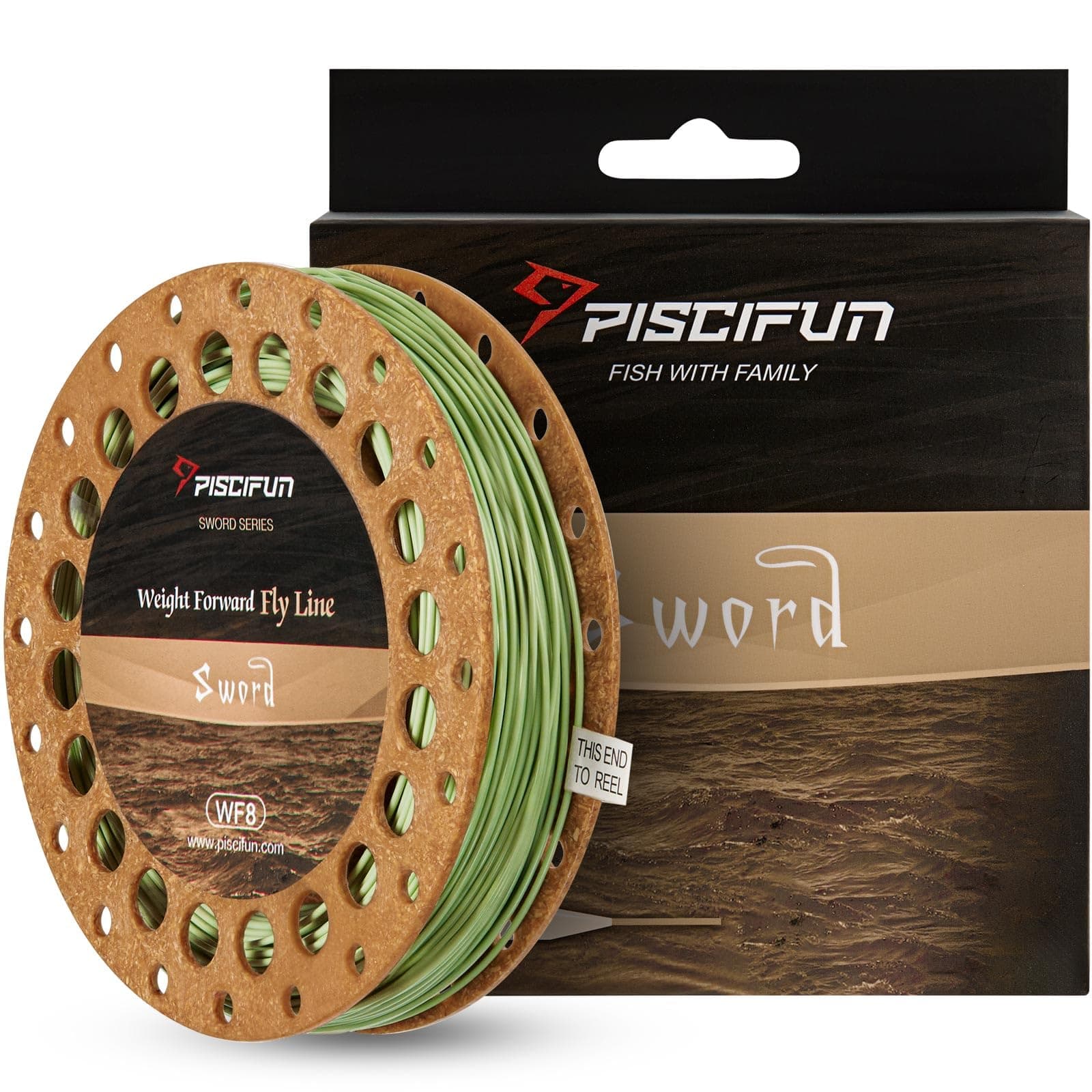 Sword Fly Fishing Line with Welded Loop, Weight Forward Floating Fly Line, Available in WF1, WF2, WF3, WF4, WF5, WF6, WF7, WF8, WF9, and WF10 Weights, in Lengths of 90 and 100 Feet