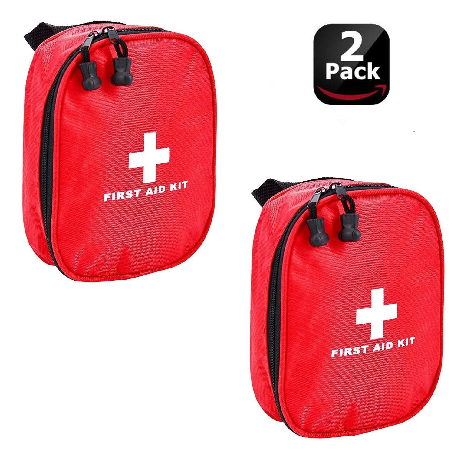 Lanticy First Aid Pouch, 2 Pack Waterproof Empty Medicine Storage Bag Portable Medical Package Nylon Emergency Medical Kit Survival Medicine Pills Pocket Container Perfect for Home Car Travel Outdoor