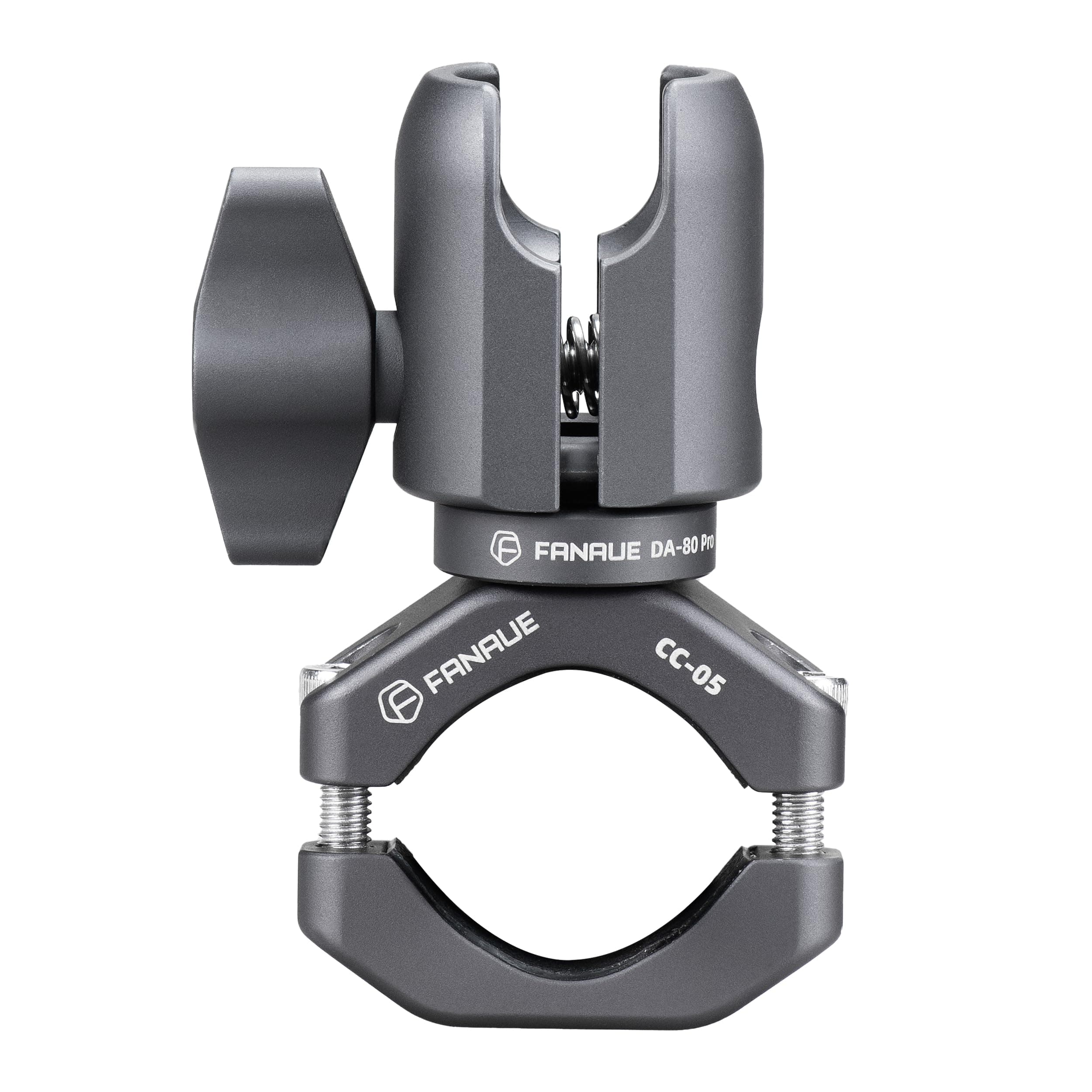 FANAUE Single Socket Arm with Handlebar Clamp Mount U-Bolt Base Compatible with RAM Mounts 1 Inch Ball Head and Bike Motorcycle Phone Holder, Can be Installed on 0.87-1.26" Diameter Rail Round Rod.