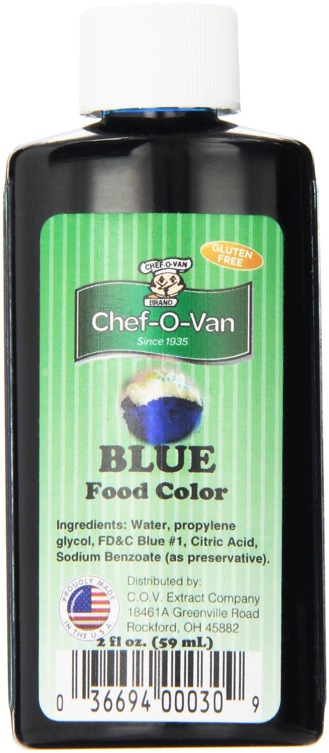 Chef-O-Van Food Coloring, Blue, 2 Oz