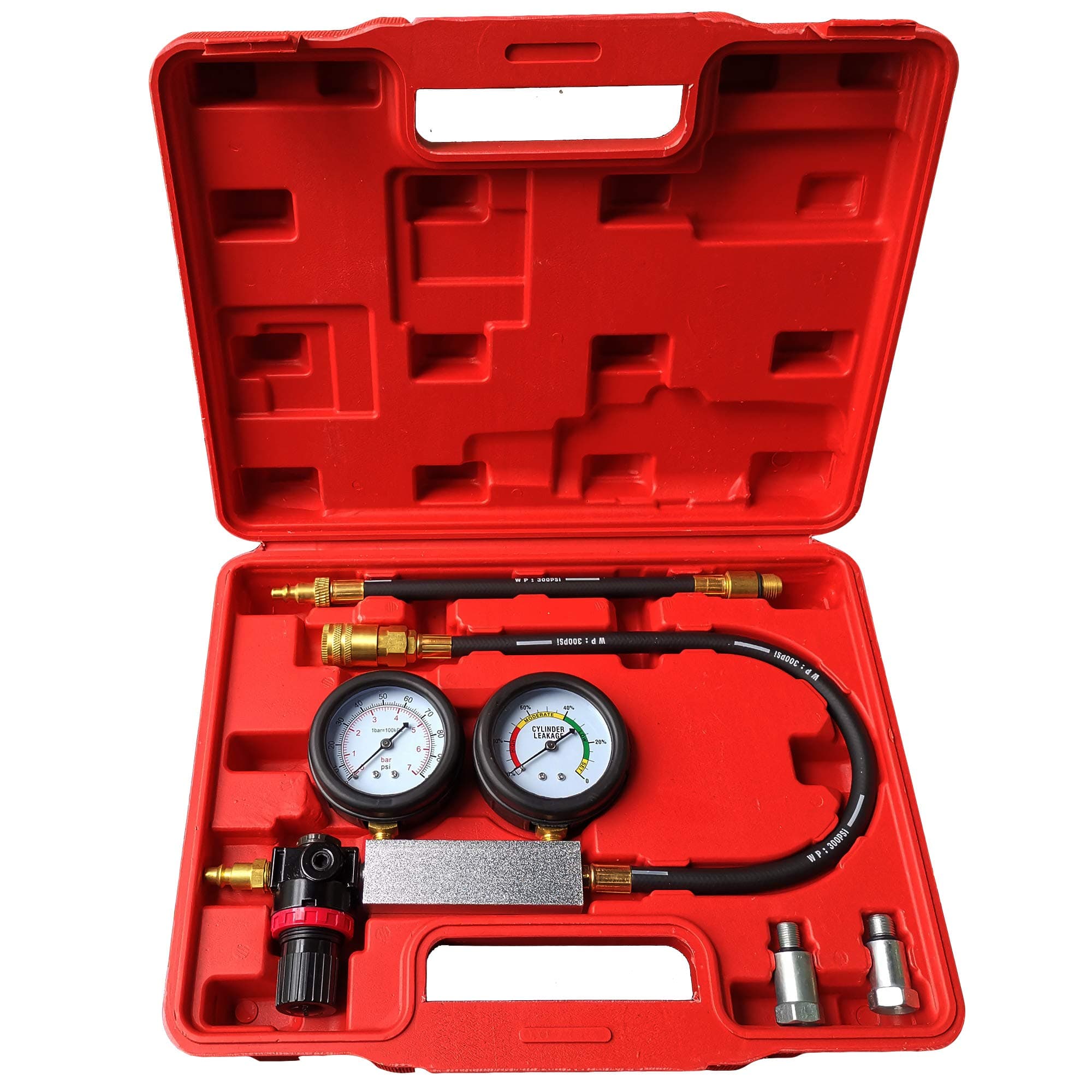 ONDYNew Leak Down r Tu-21 Engine Cylinder Leak r Leakage Detector Engine Compression r Gauges Set