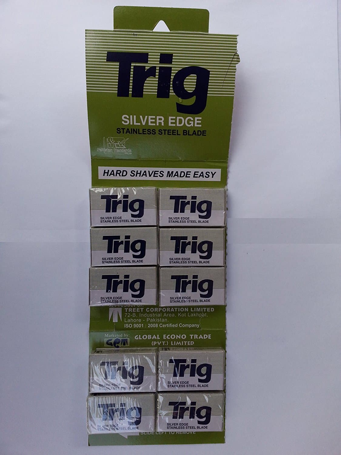 TRIG Silver Edge Stainless Double Edge Razor Blades (100)