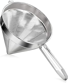New Star Foodservice China Cap/Chinois Strainer, 18/8 Stainless Steel, 7-Inch, 3mm Coarse Perforations