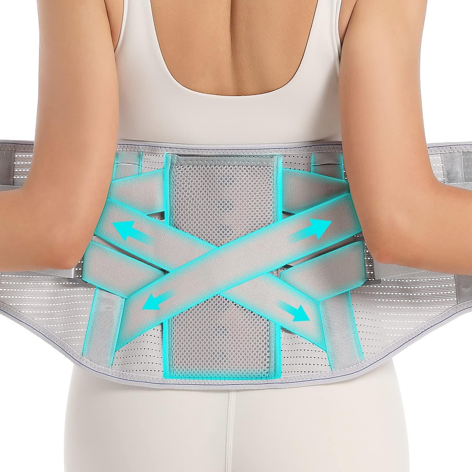 1pcs Back Brace for Lower Back Pain Relief - Back Support Belt for Women & Men, Lower Back Brace for Herniated Disc, Sciatica. Removable Stays for Lower Back Support with (XL)