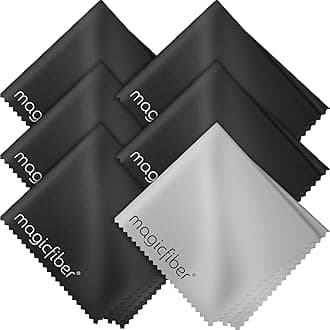 MagicFiber (6 Pack) Microfiber Cleaning Cloths - For All LCD Screens, Tablets, Lenses, and Other Delicate Surfaces (5 Black and 1 Grey 6x7")