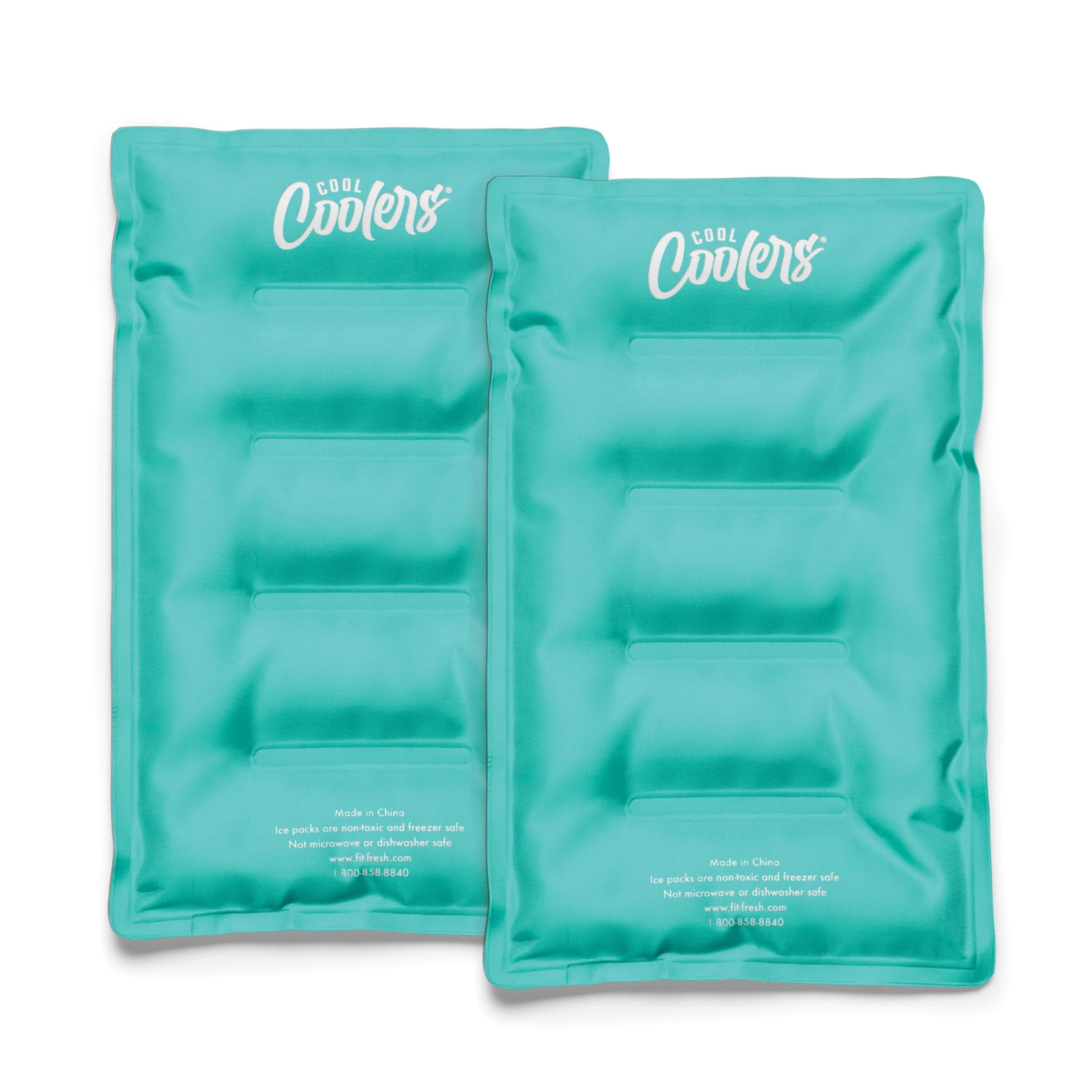 Cool Coolers 2 Pack Soft Ice Packs for Cooler, Flexible Stretch Nylon, Lunch Box Ice Packs, Ice Packs for Lunch Boxes