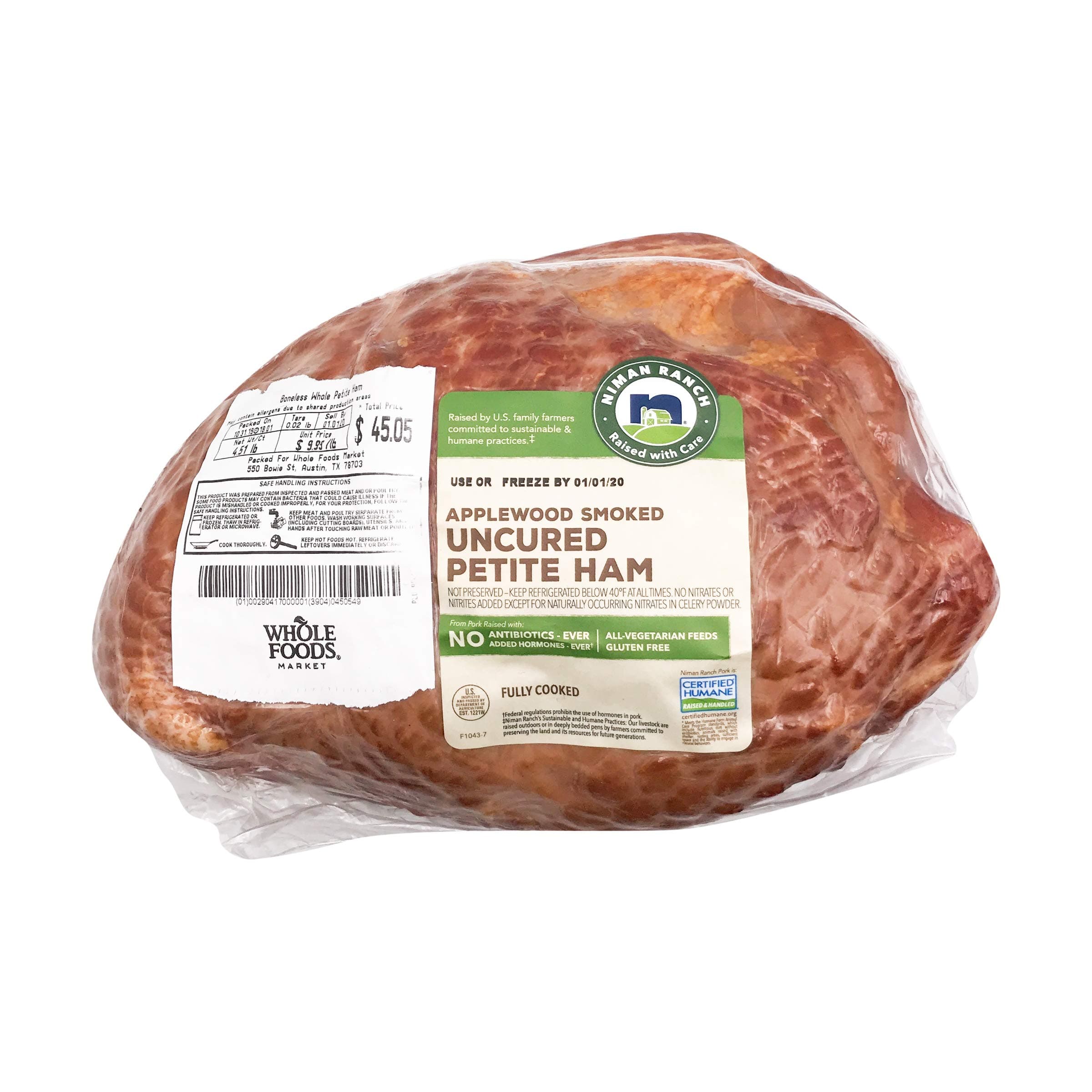Niman Ranch Boneless Whole Petite Ham