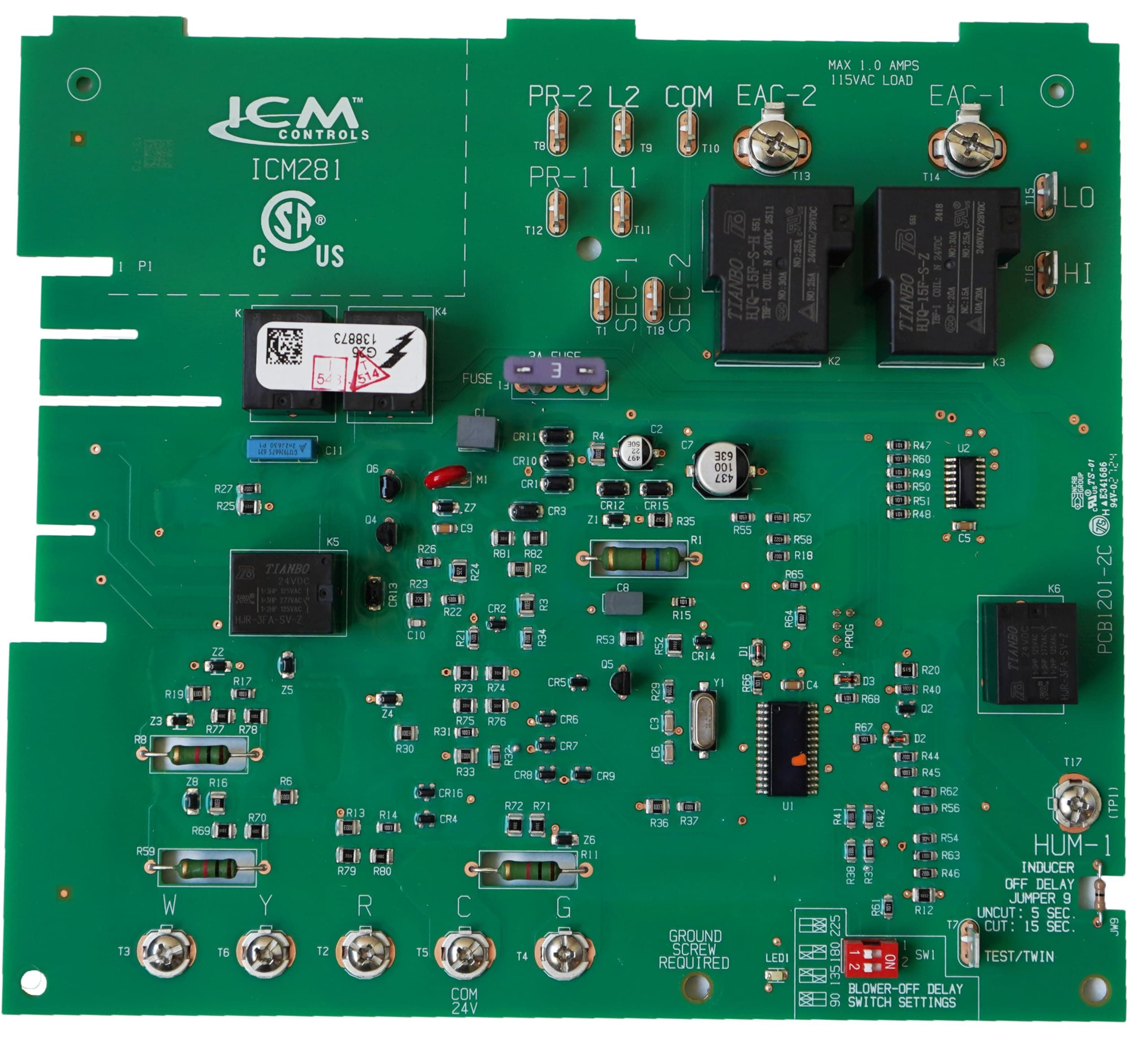 ICM Controls ICM281 Furnace Control Replacement for OEM Models Including Carrier CES0110057-xx Series Control Boards