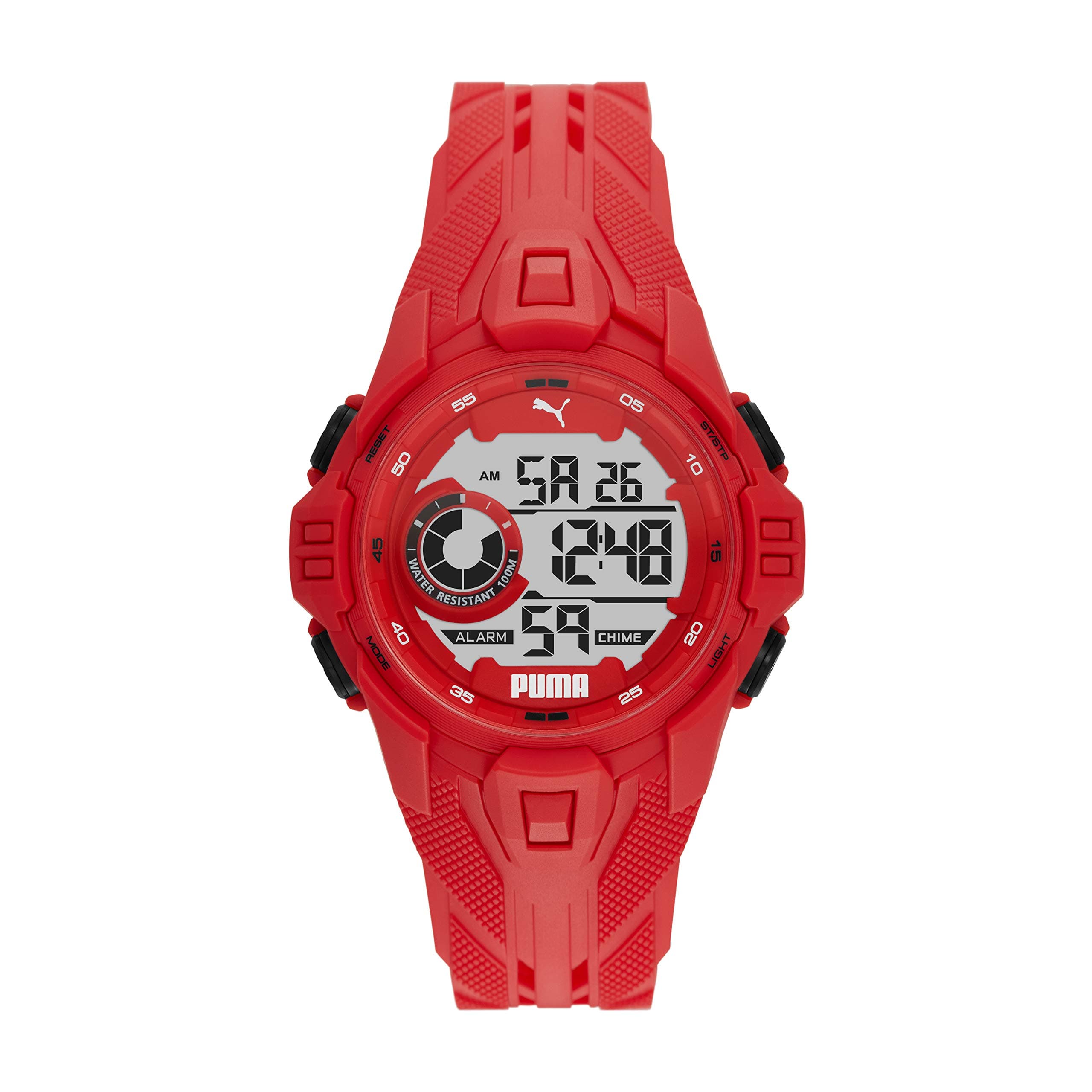 PUMA Bold Watch for Men, Digital Movement with Polyurethane, Silicone, Leather Or Stainless Steel Strap