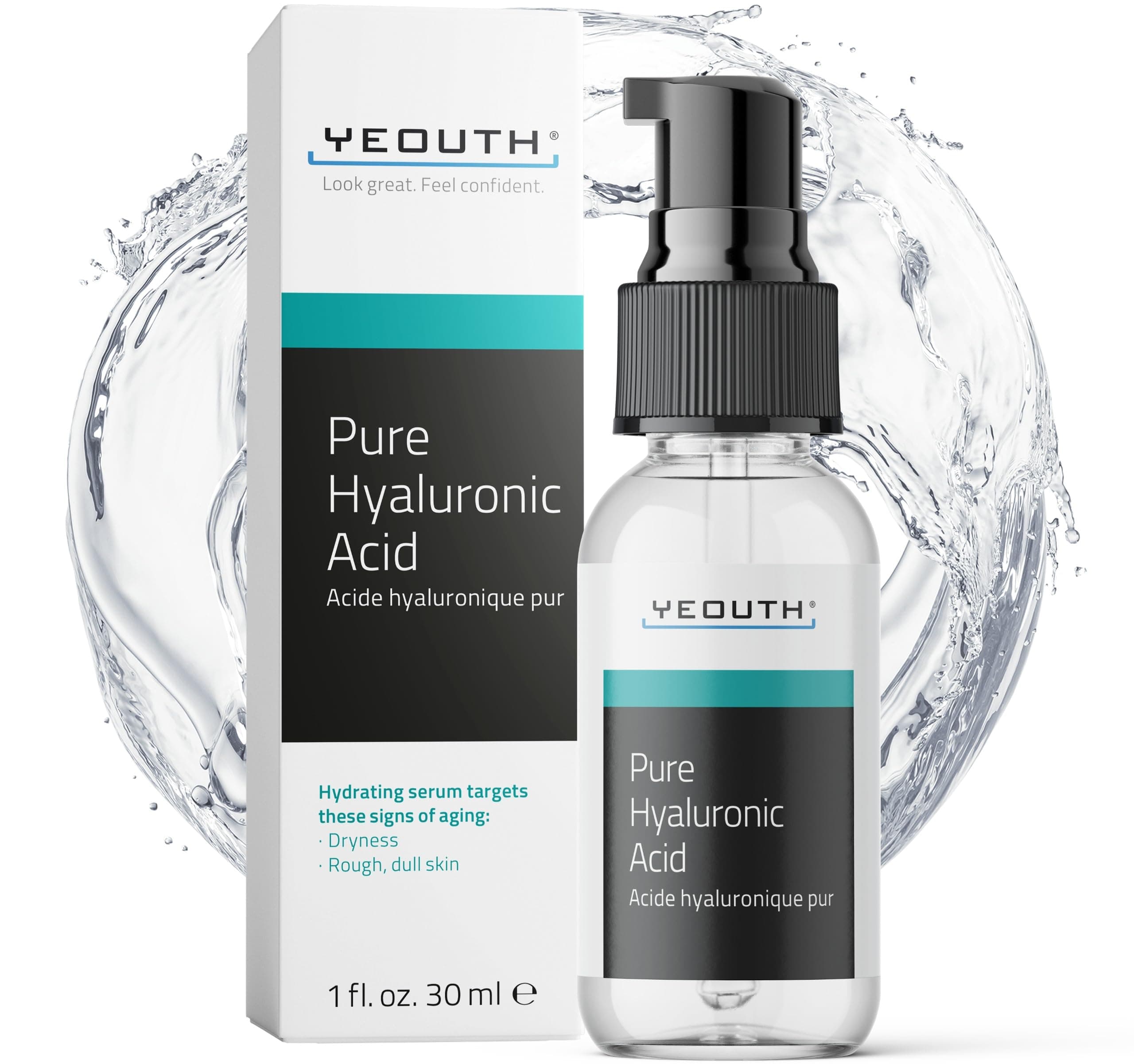 Pure Hyaluronic Acid Serum for Face 99% for Dry & Dull Skin, Hydrating Hyaluronic Face Serum for Women & Men, For All Skin Types 30ml