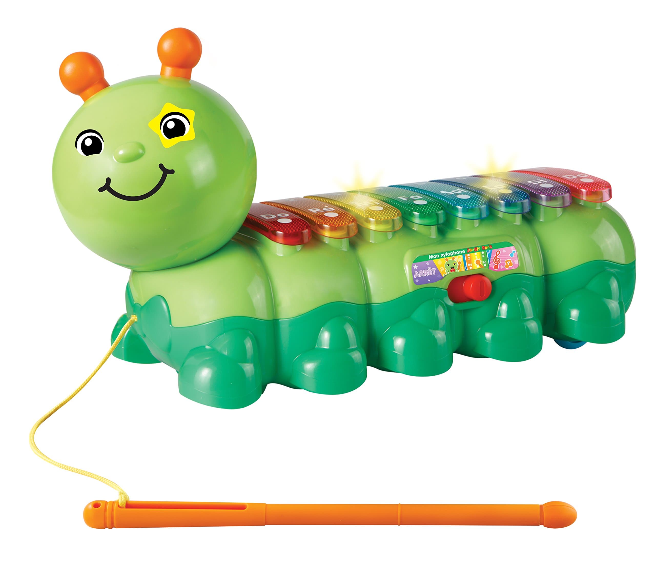 VTech Jungle Xylophone Chenille, 8 Keys, Multicolor, Age 18 Months to 4 Years, Adjustable Sound Volume and Auto Shutdown