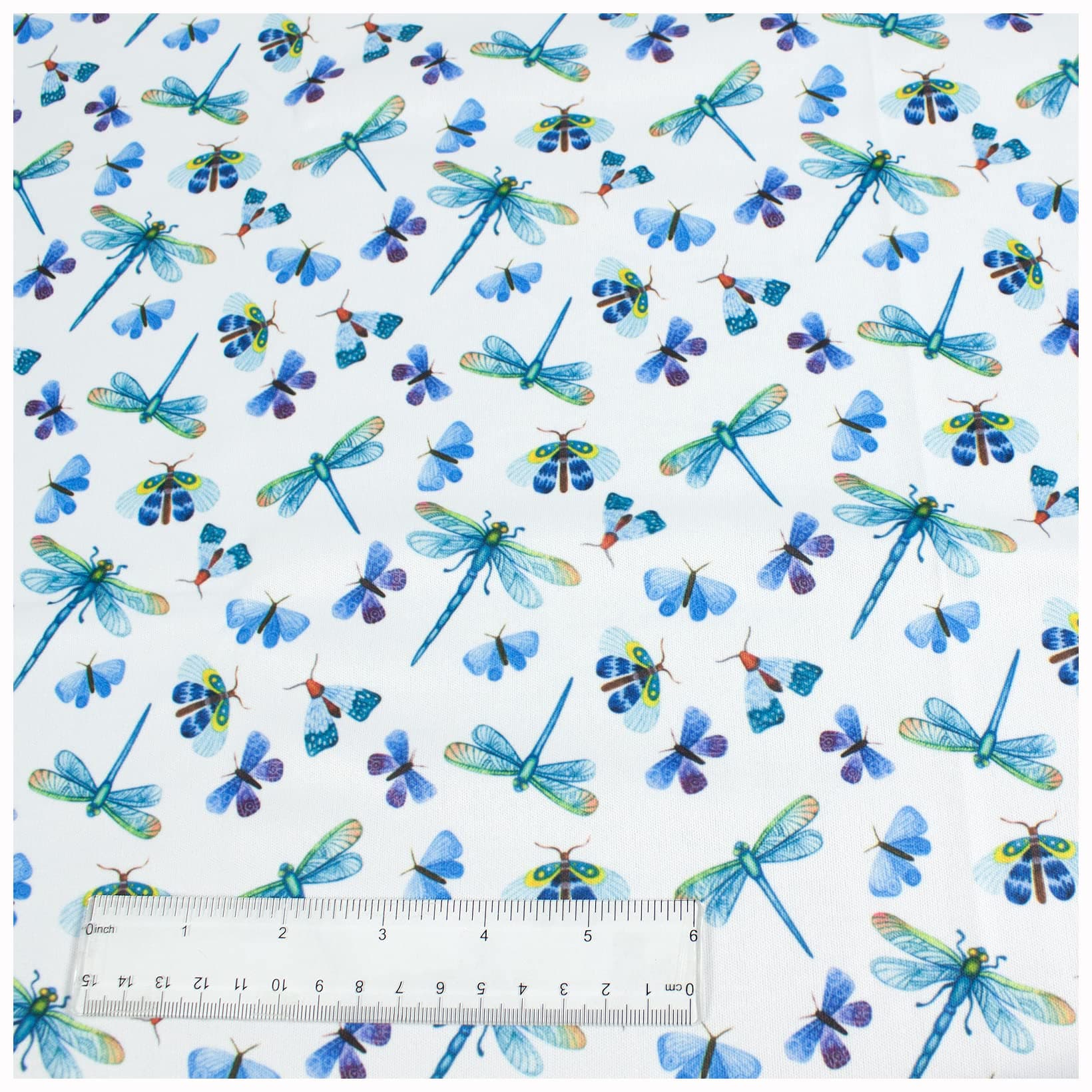 Polyurethane Laminate (PU) Pre-Cut Fabric by The Meter. Waterproof and Breathable. Perfect for Cloth Diapers and Similar Projects. 1 Meter, Dragon-Butterflies