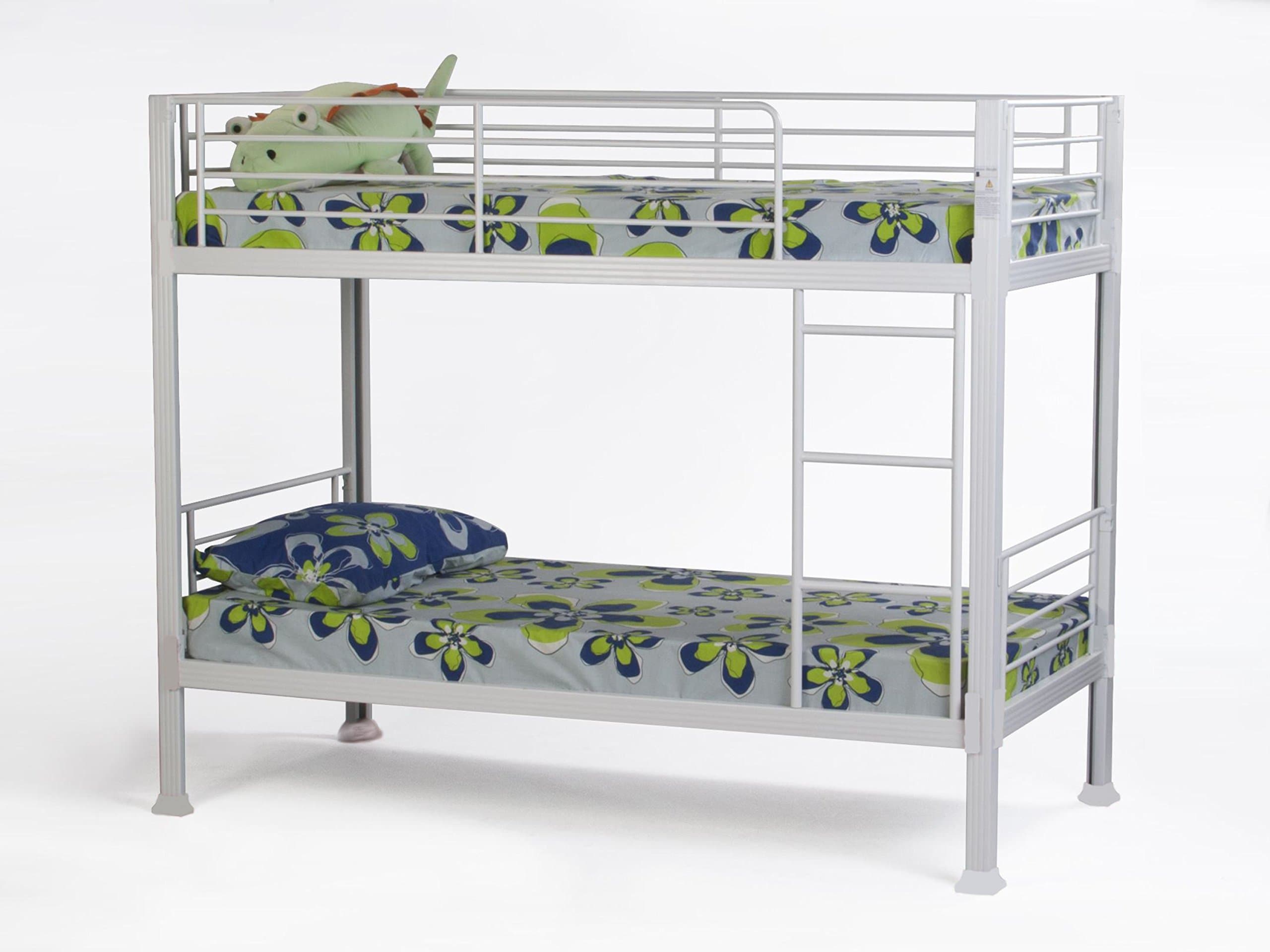 Strictly Beds White Bunk Bed - 3ft single metal bunkbed - Can be used by adults - VERY STRONG
