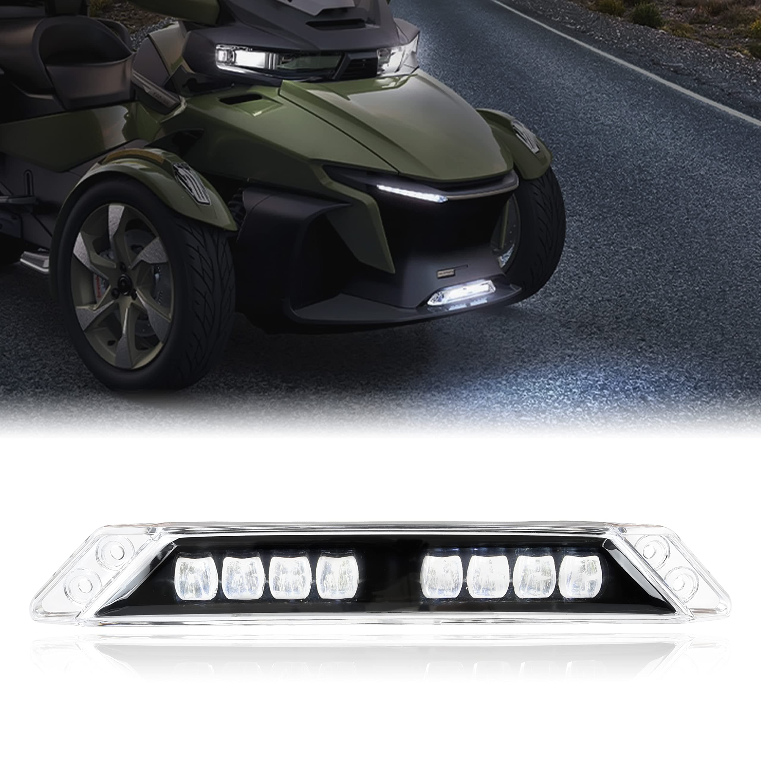 SAUTVS Front LED Extras Auxiliary Driving Light Daytime Running Light DRL for Can-Am Spyder RT 2020-2026 Accessories (1PC, Replace #219400991)