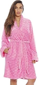 Kimono Robe Velour Chevron Texture Bath Robes for Women