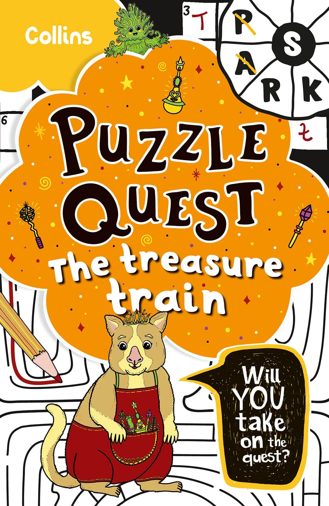The Treasure Train: Solve more than 100 puzzles in this adventure story for kids aged 7+