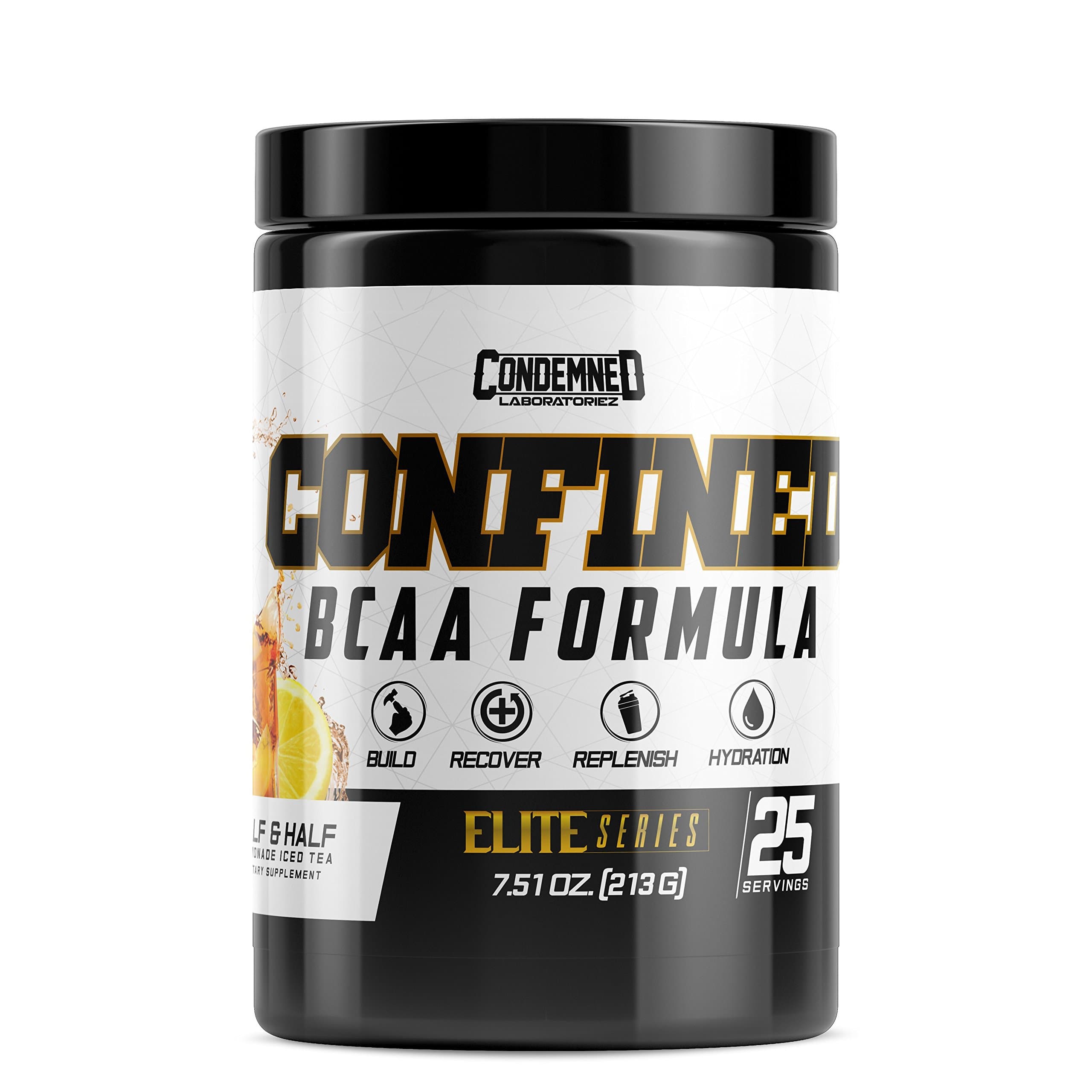 Condemned Labz, CONFINED, BCAA Formula, Pre, Intra or Post Workout Supplement - 218 Grams (Lemonade Iced Tea)