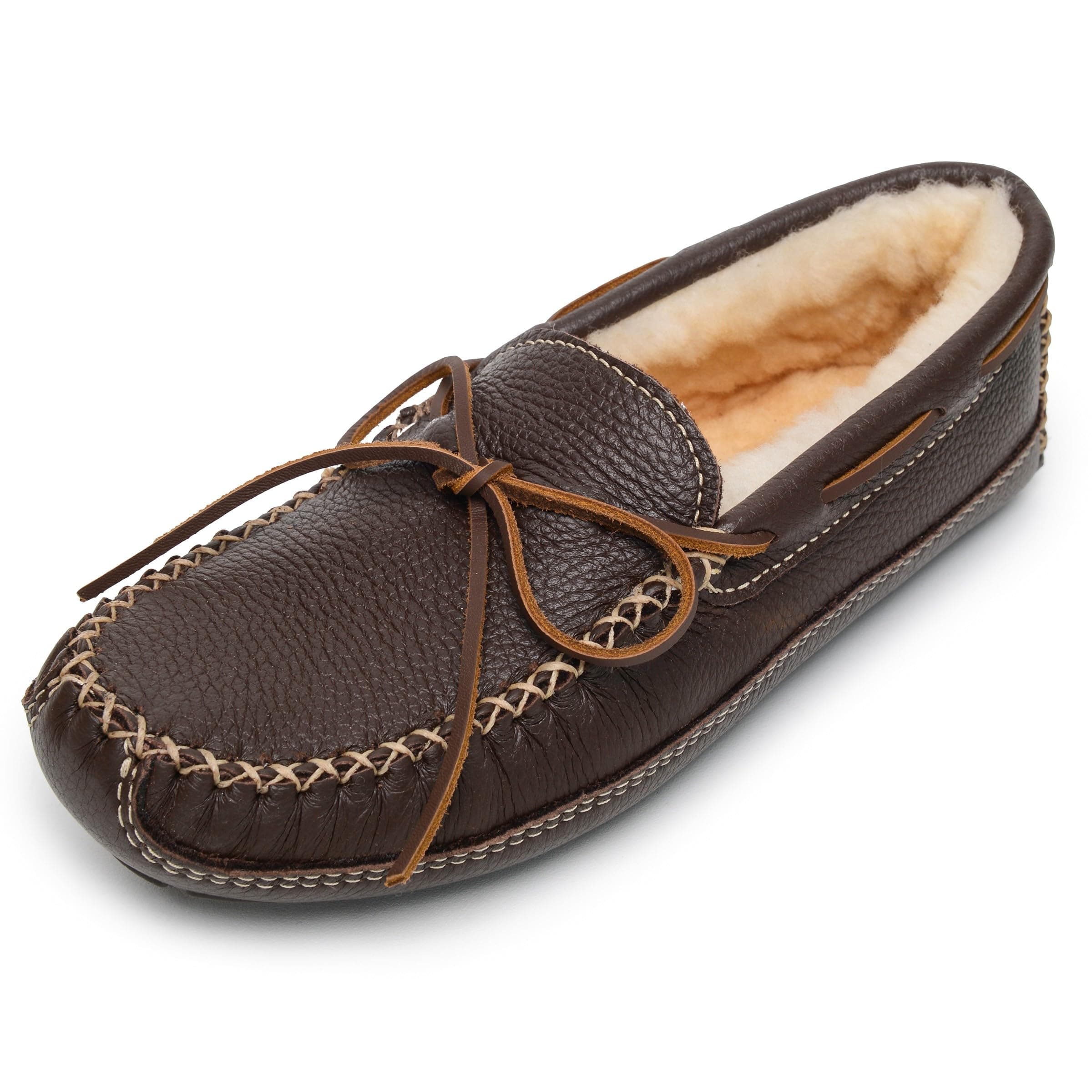Men's Sheepskin-Lined Moose Slippers