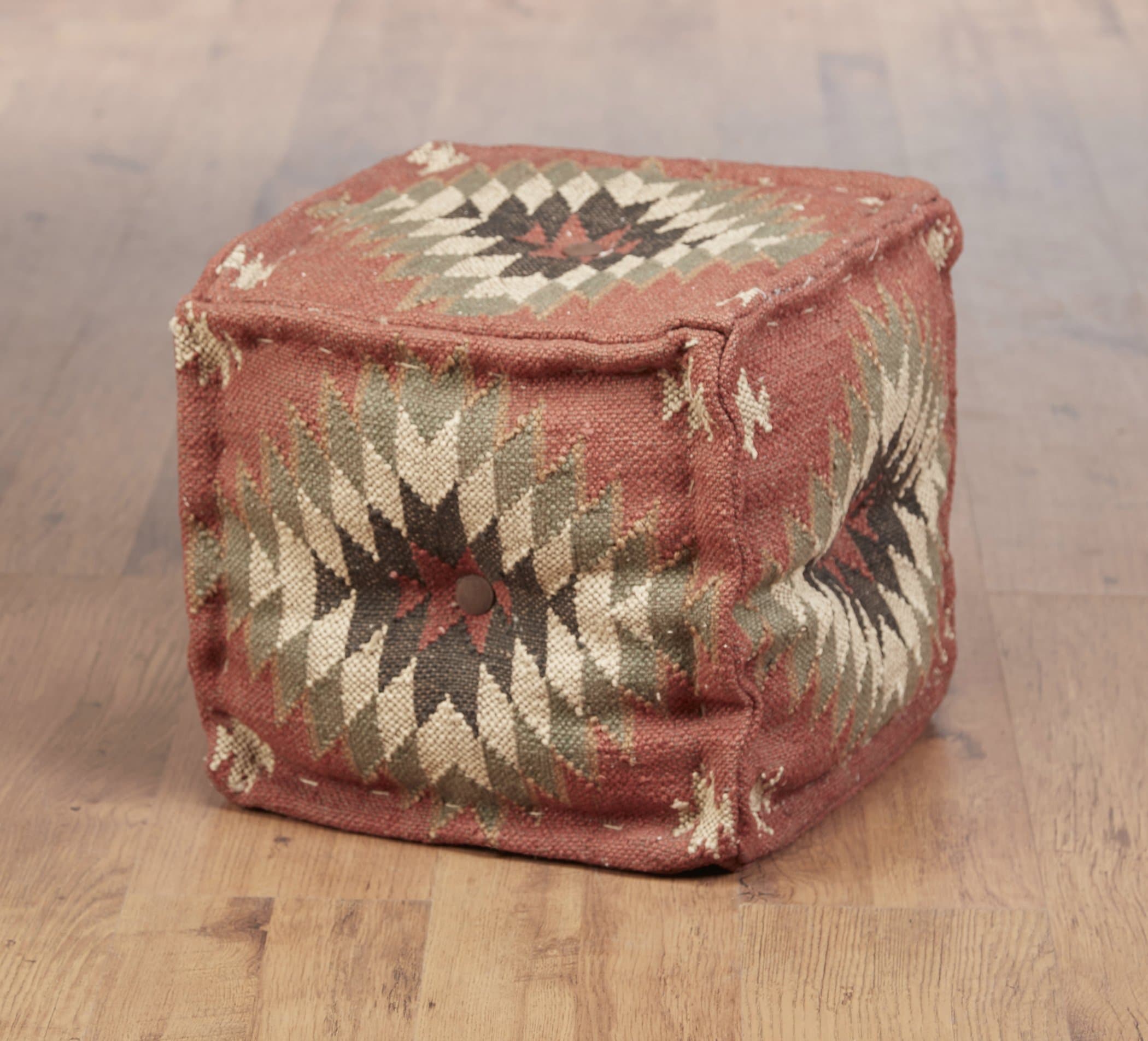 Zeckos AA Importing 48849 Square Kilim Pouf