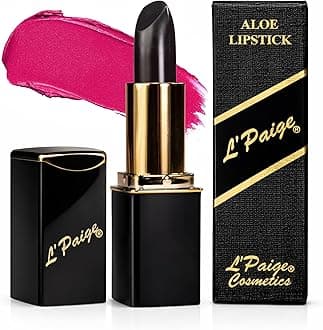pH Color-Changing Lipstick and Lip Stain – Black to Wine Magenta Transformation, Temperature Sensitive Satin Finish, Aloe Vera Infused, Long-Lasting Moisturizing Hydrating Lip Color, Shade LBK